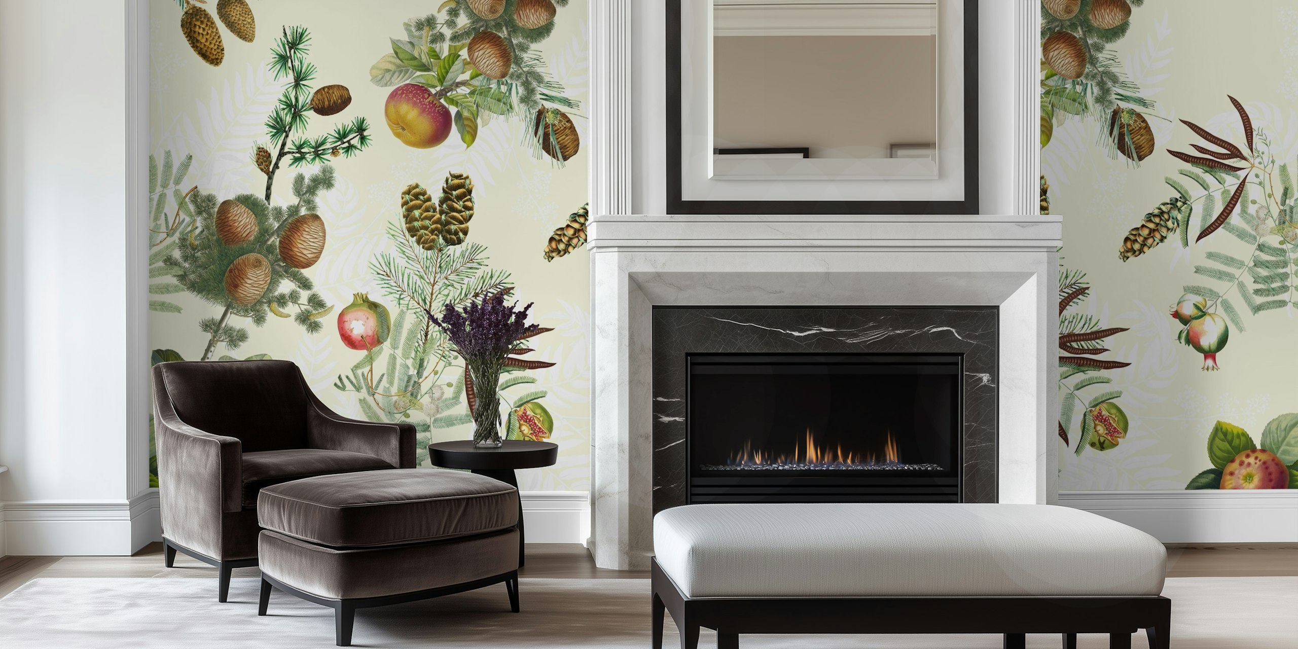 Happy Christmas wallpaper design in a room