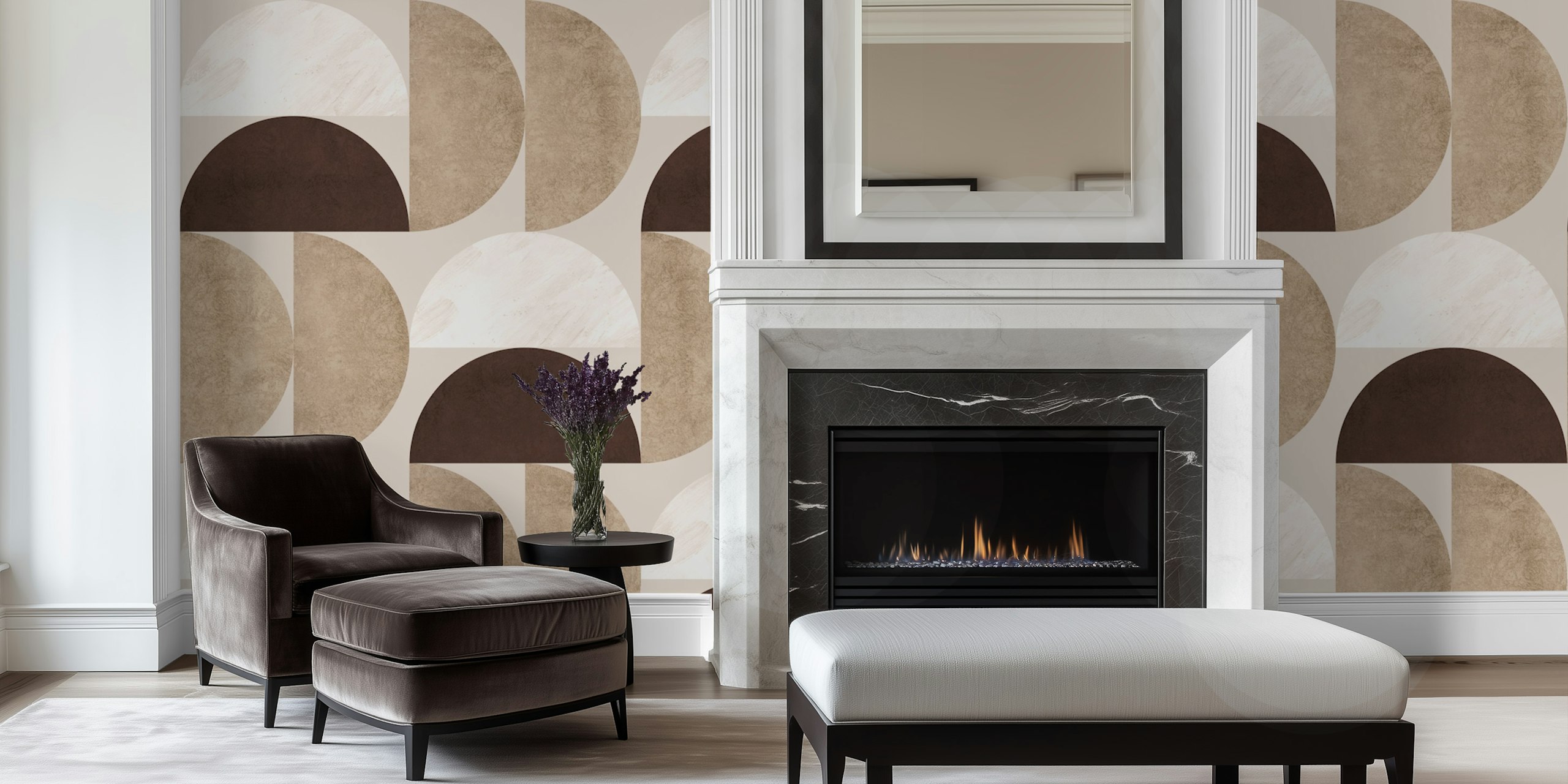 Mid Century 07 wallpaper in a stylish room