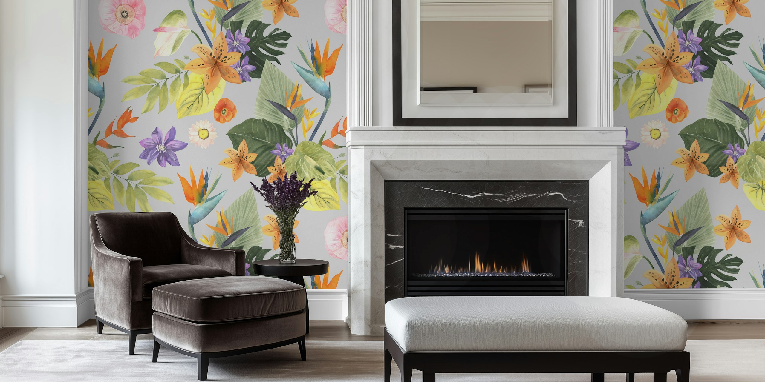 Exotic Flowers och Jungle Greenery tapet