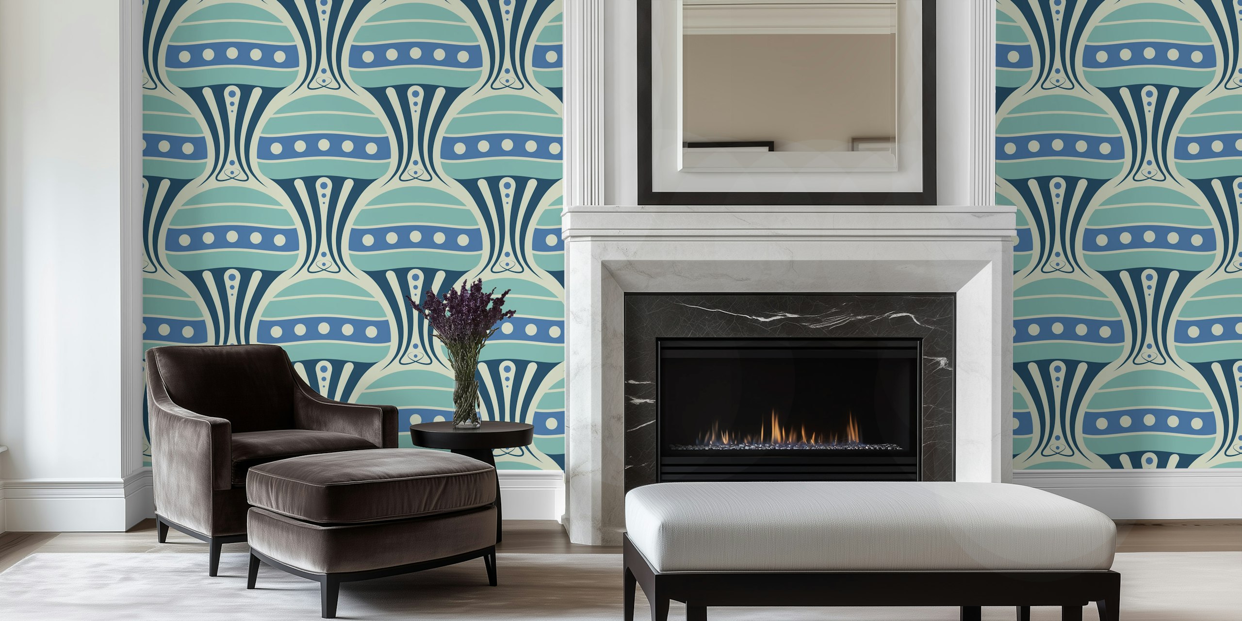 Design tapety Vintage Jellyfish Harmony