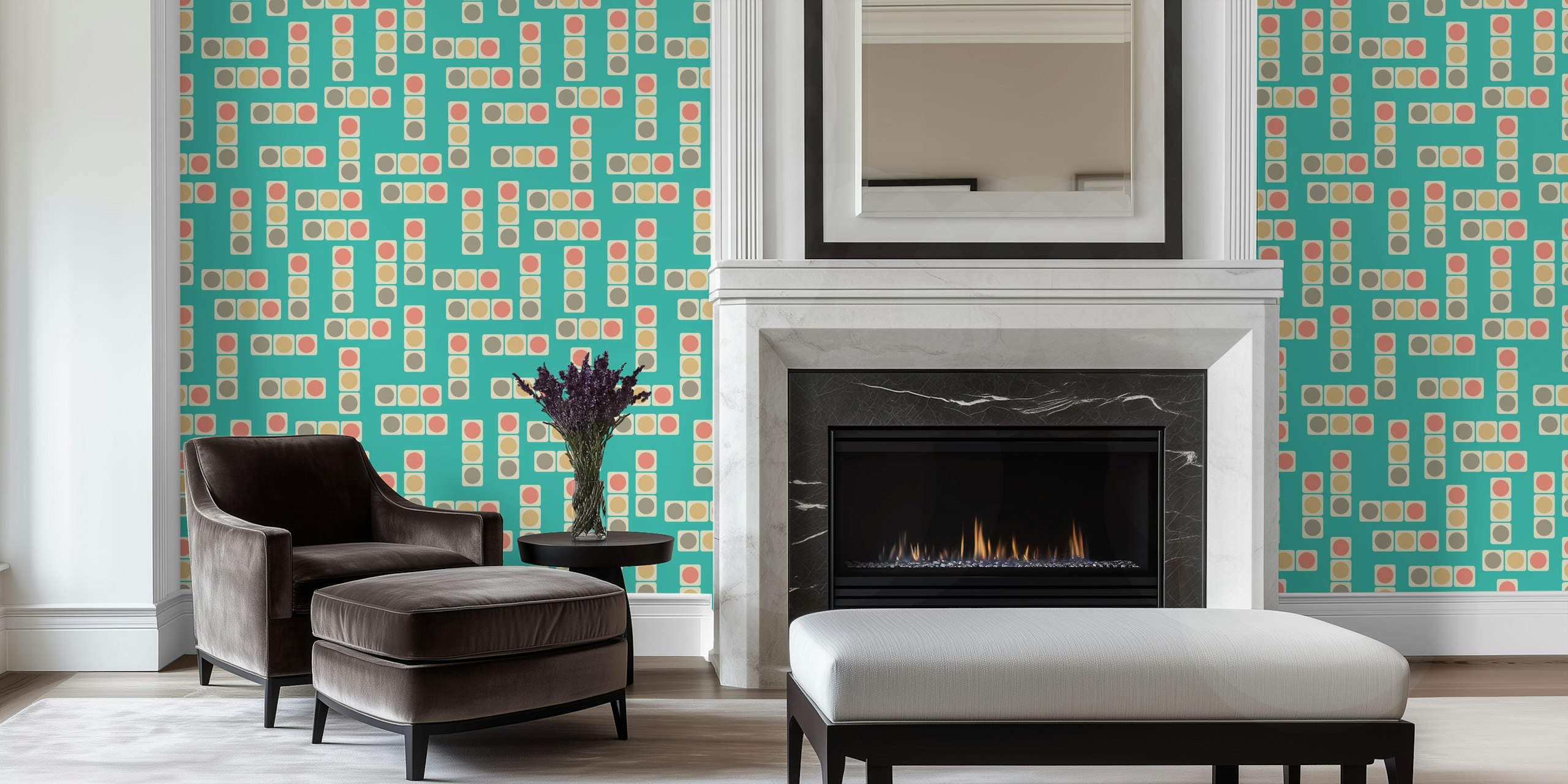 Traffic lights geometric wallpaper design