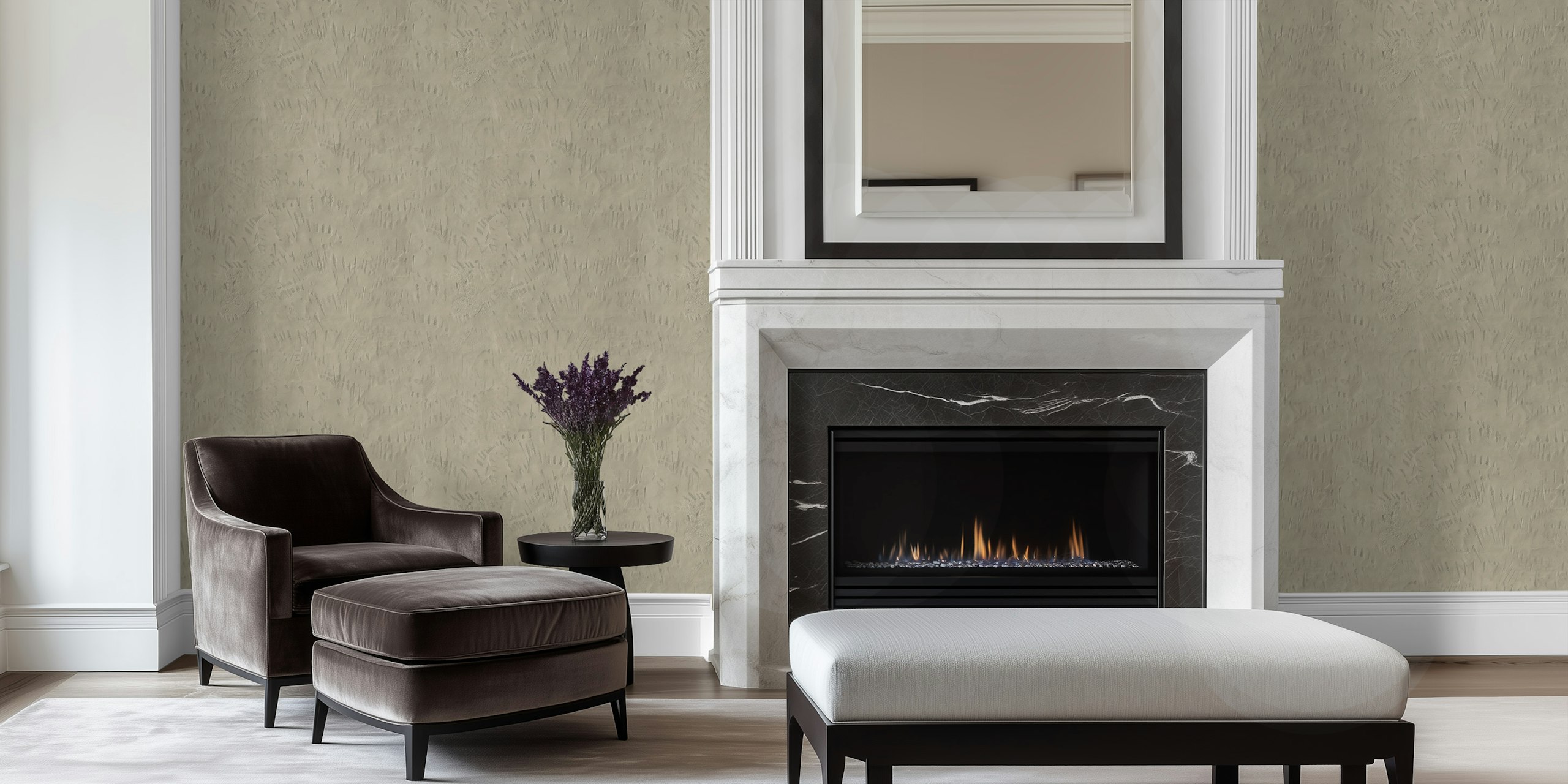 Textured warm grey cement wallpaper with subtle patterns