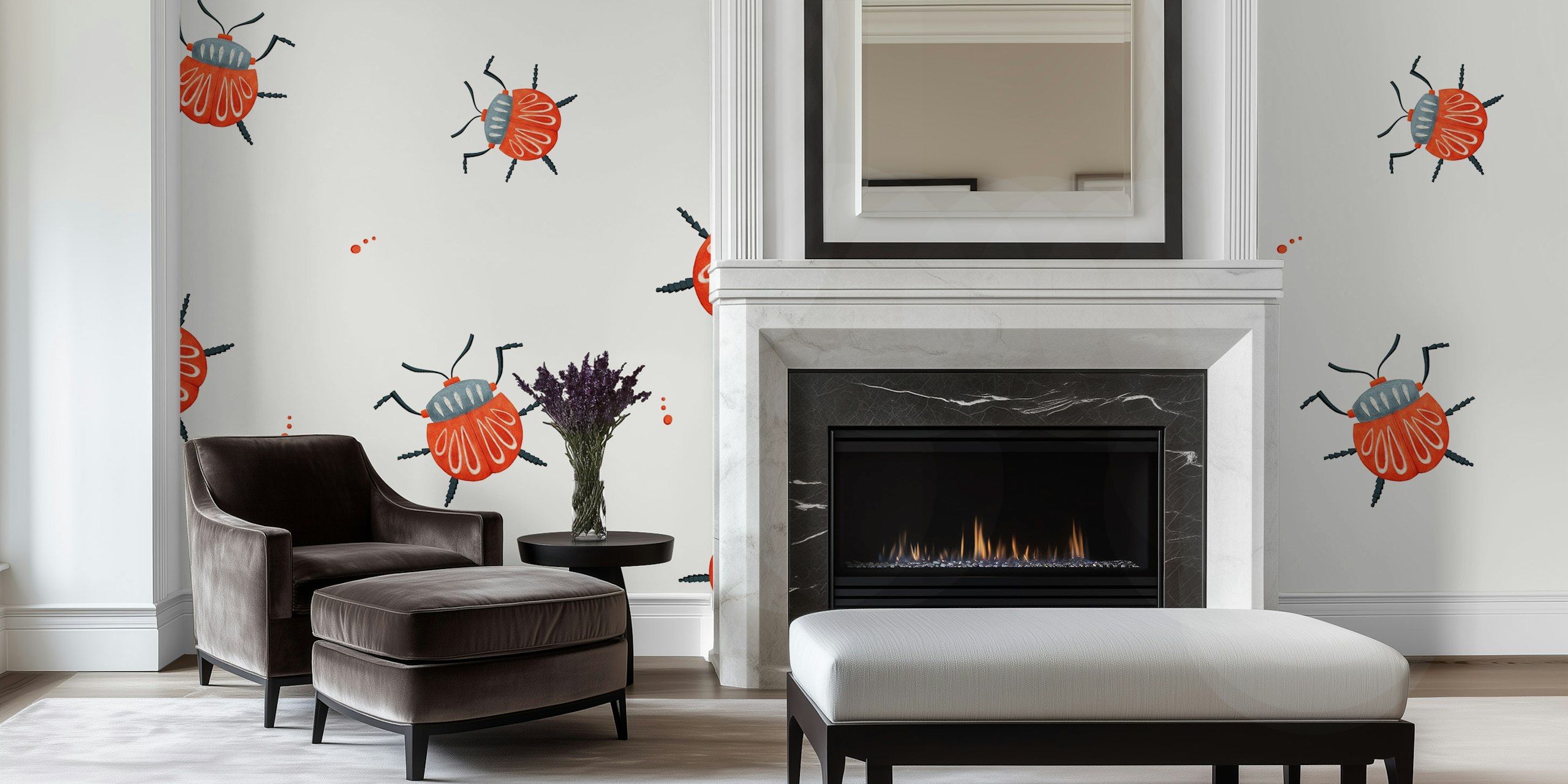 Playful Beetle Dance tapet i et rom