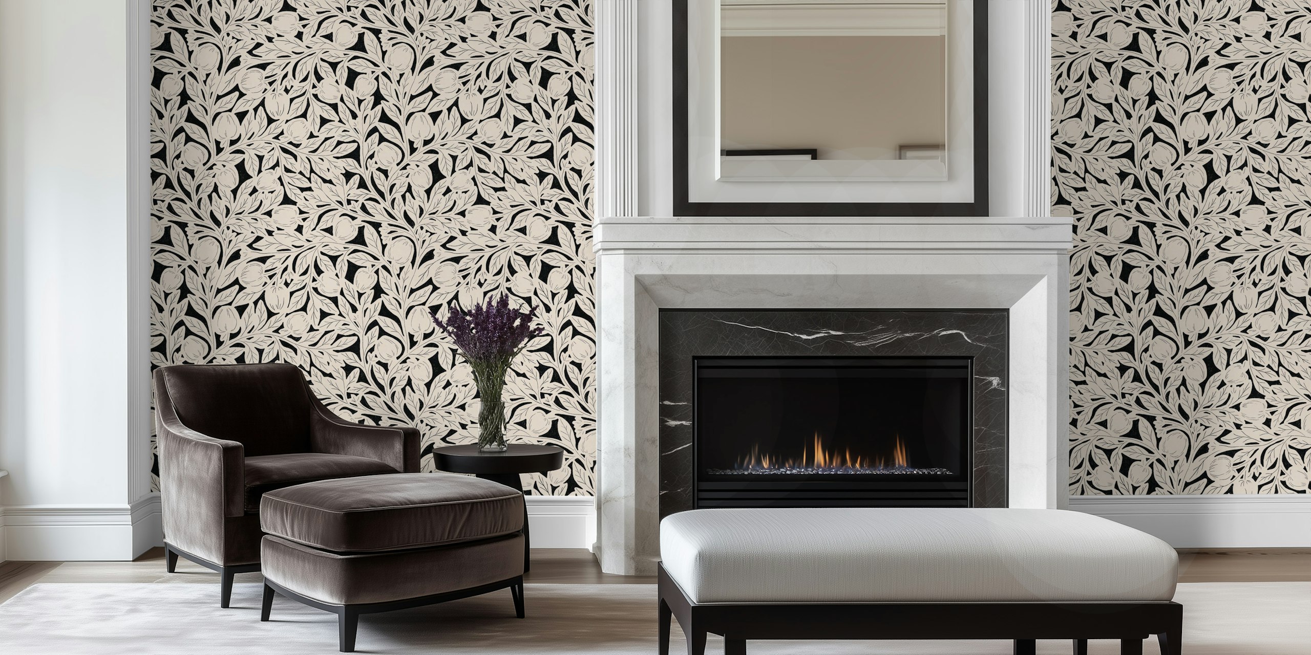 Annona monochrome wallpaper design