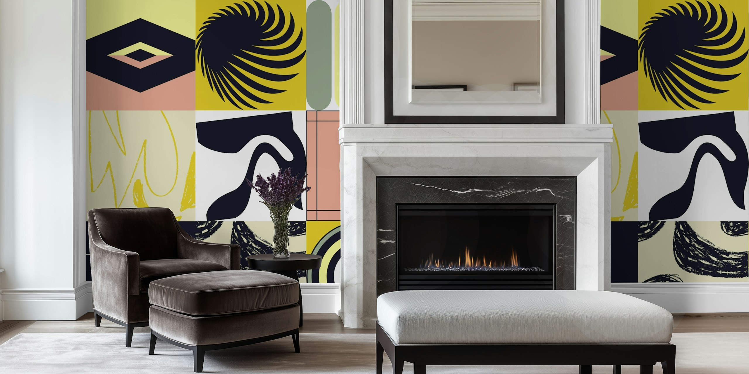 Mescolanza v2 tapetdesign i et rum