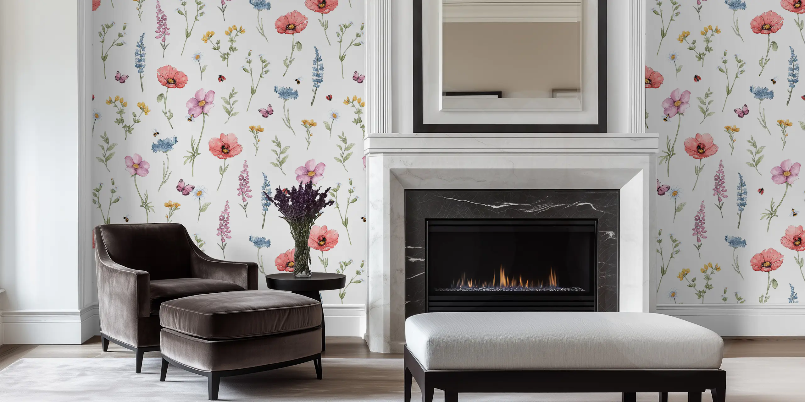 Floral Meadow Wallpaper for Rooms
