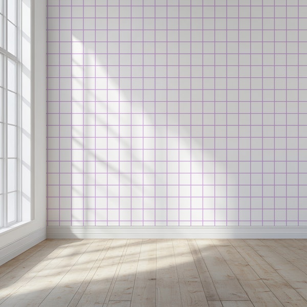 Lila on white grid