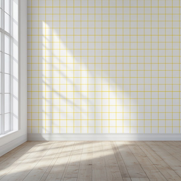 Yellow grouted tiles