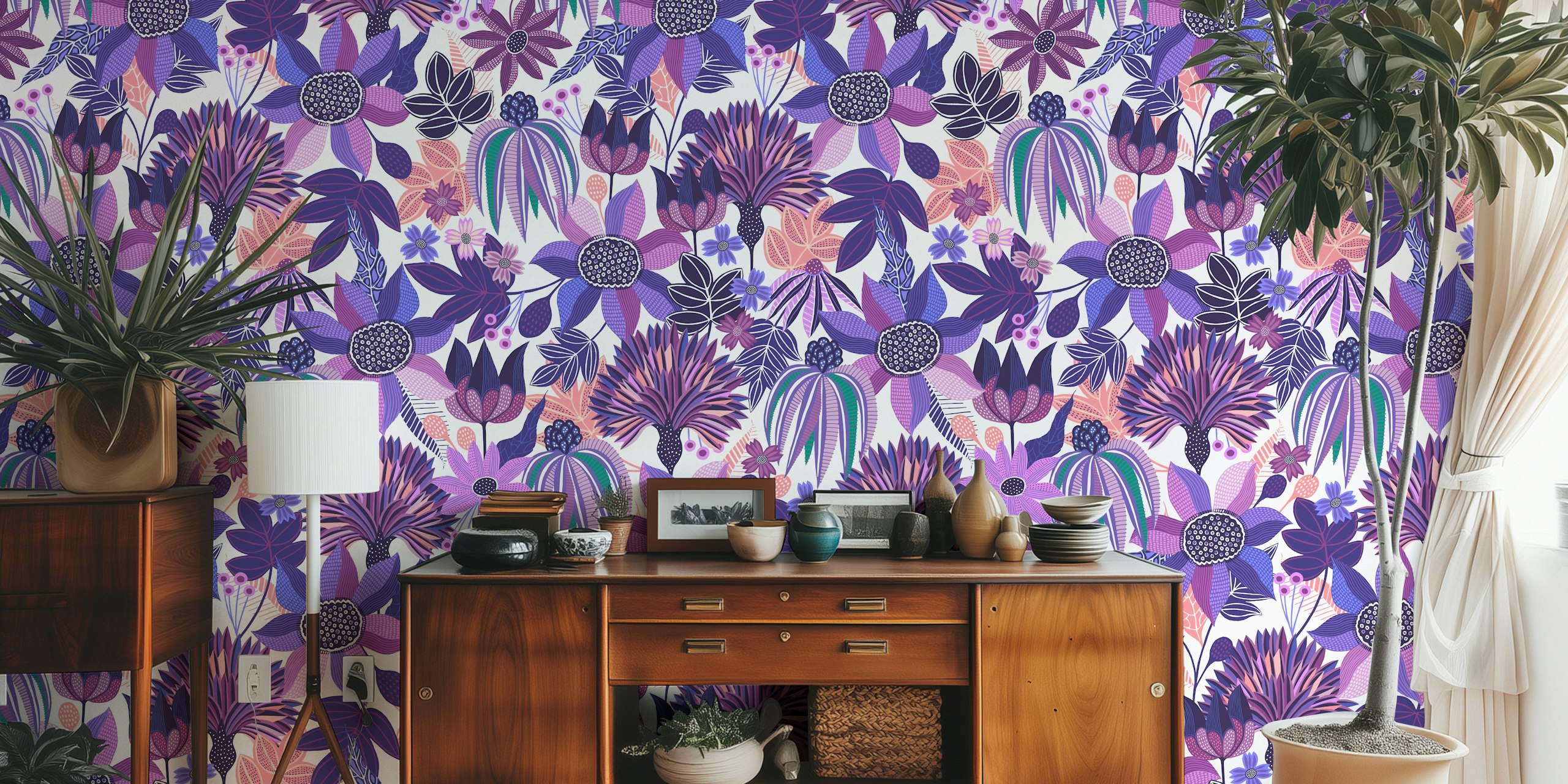 Design tapety Purple Paradise Garden