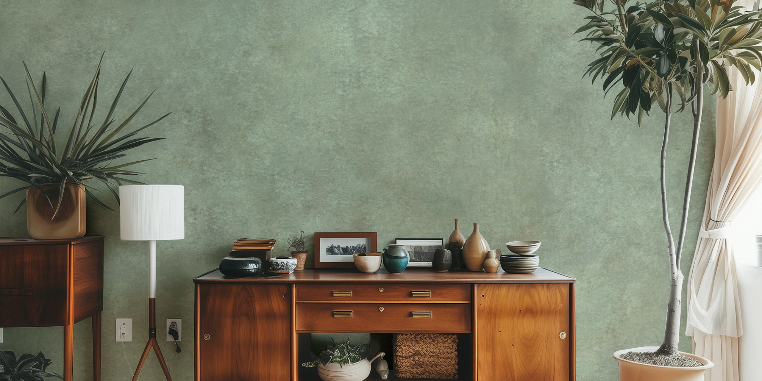 Sueded Leather Forever wallpaper in a room