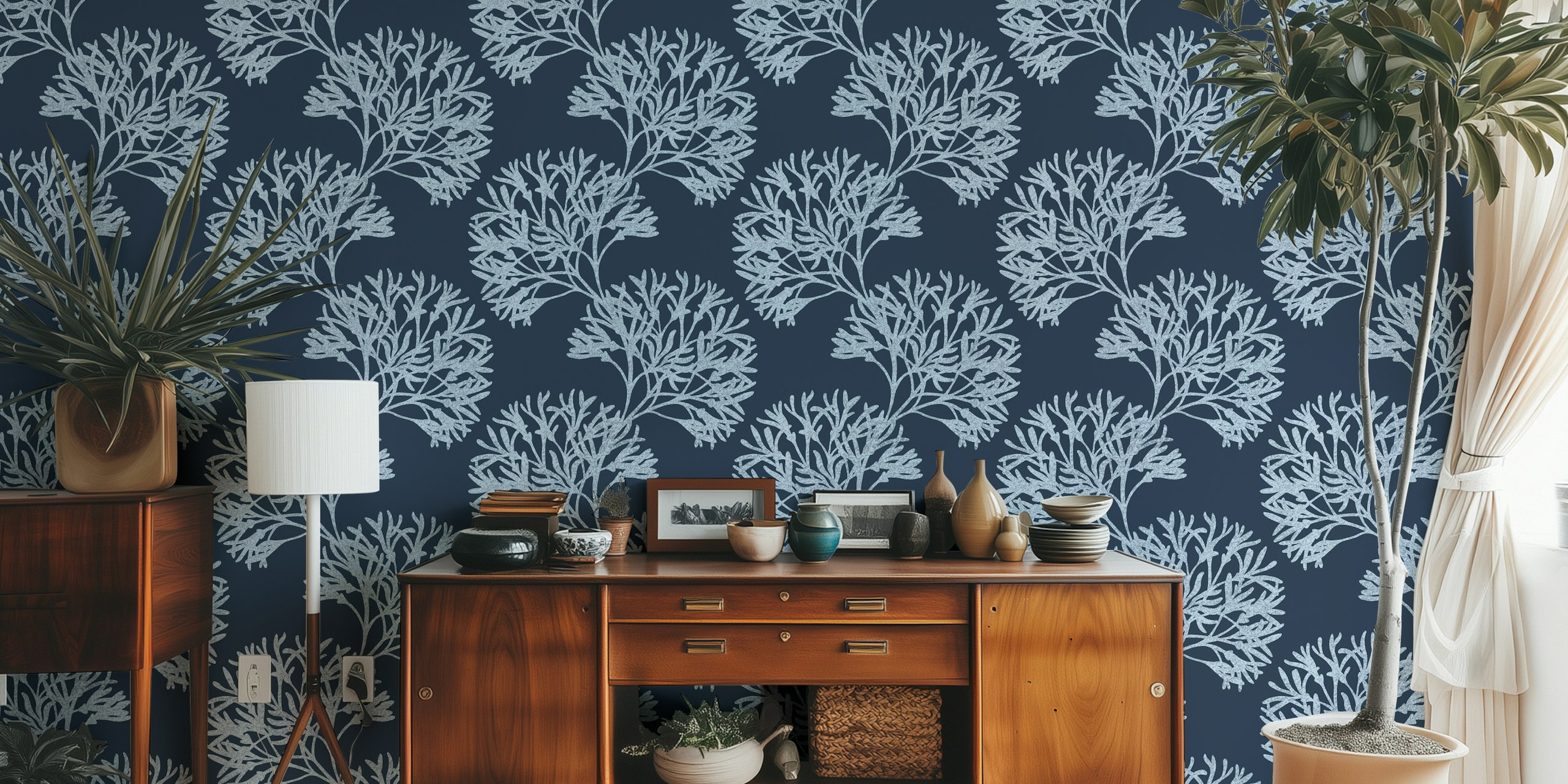 Gentle Swing textured wallpaper in interior setting