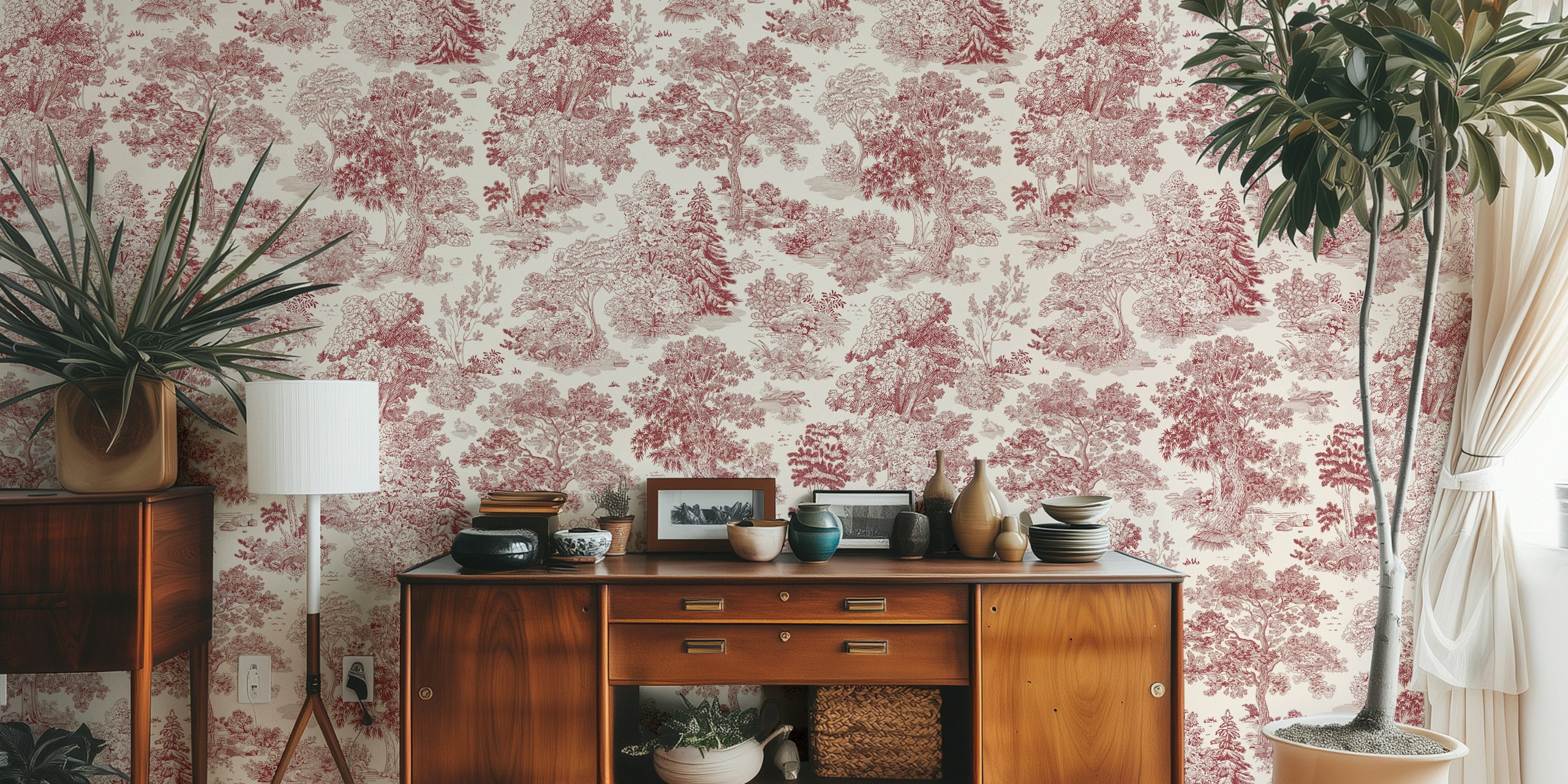 Rosewood Forest Dream wallpaper in a room