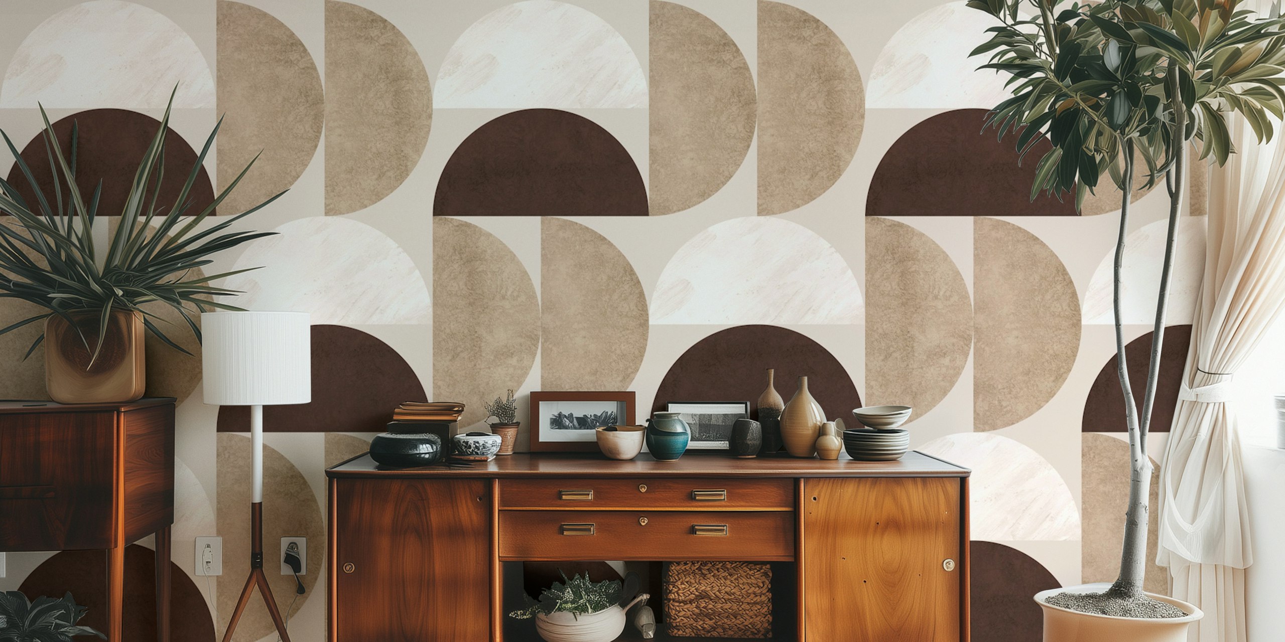 Mid Century 07 wallpaper in a stylish room