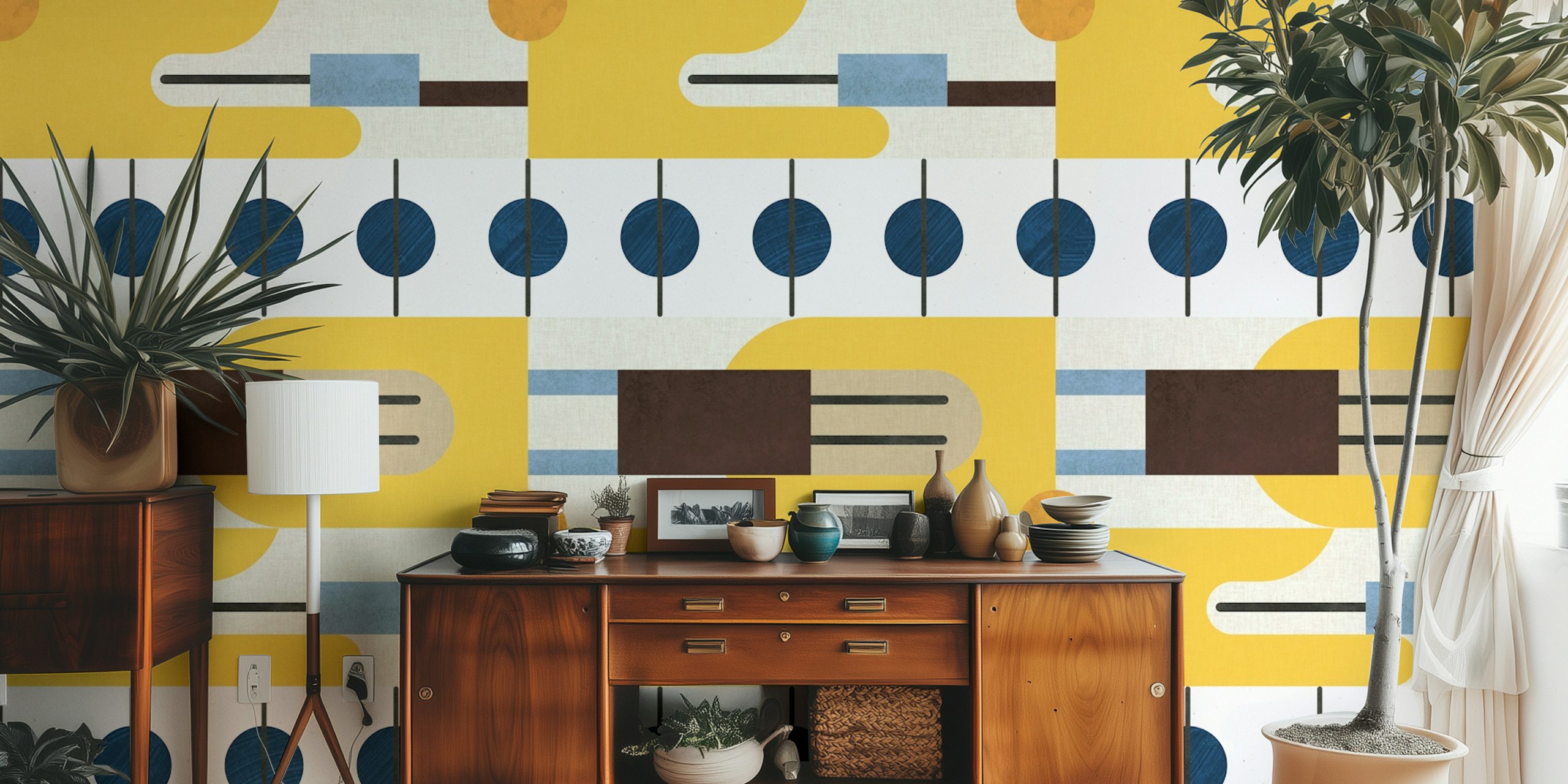 Mid Century 13 wallpaper in a room
