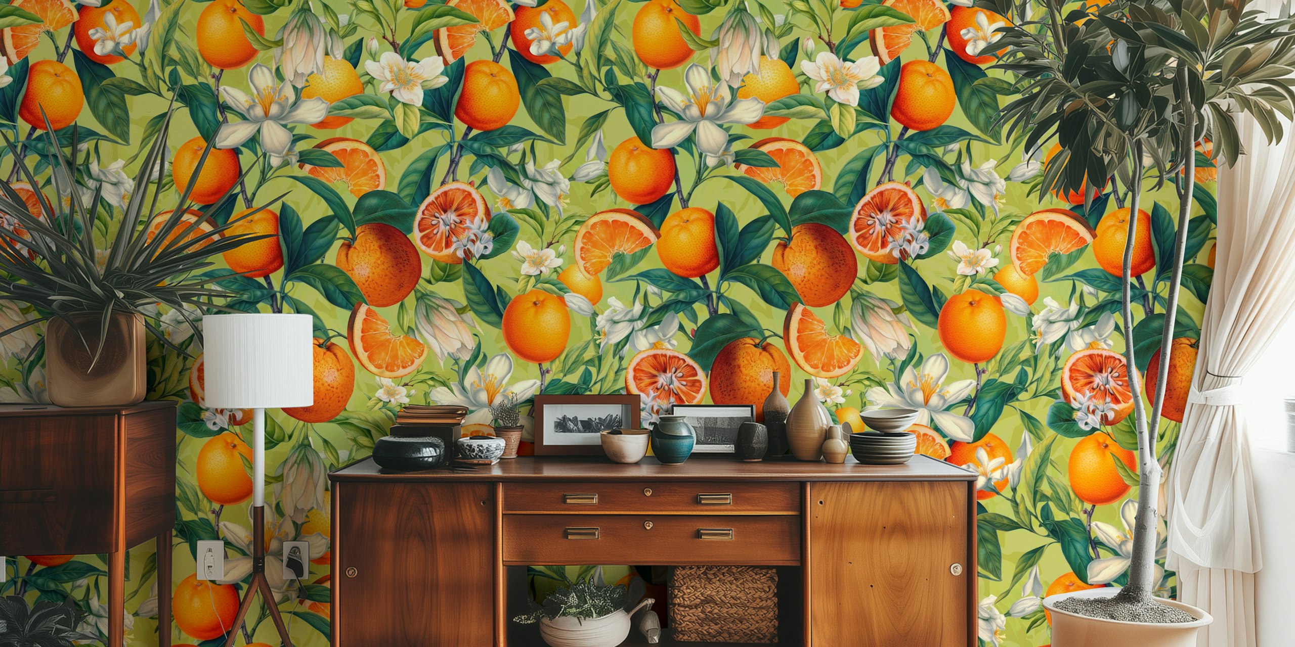 Orange Blossoms Tapetenmuster