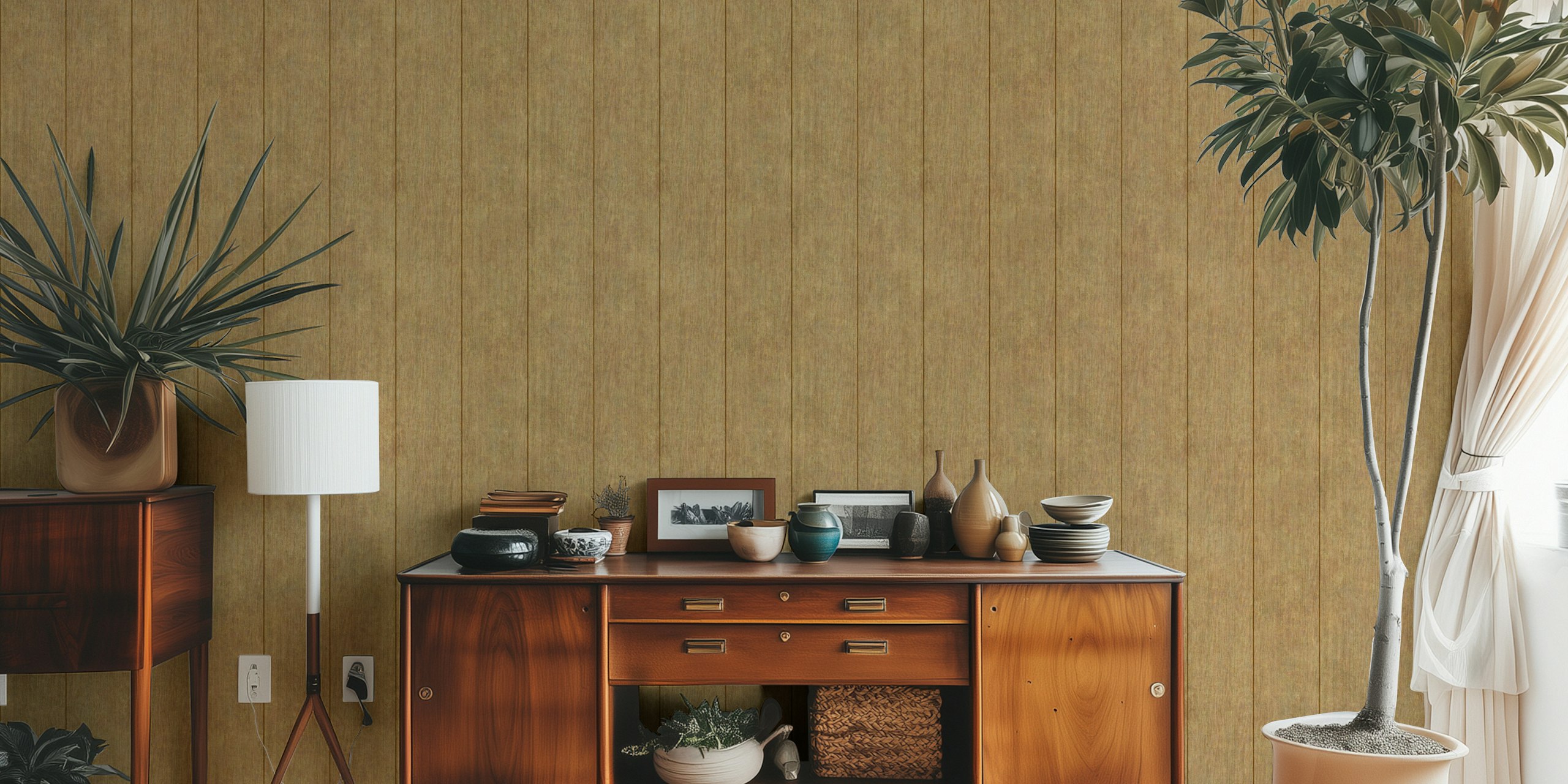 Woodgrain Panel - Warm Oak dans une pièce