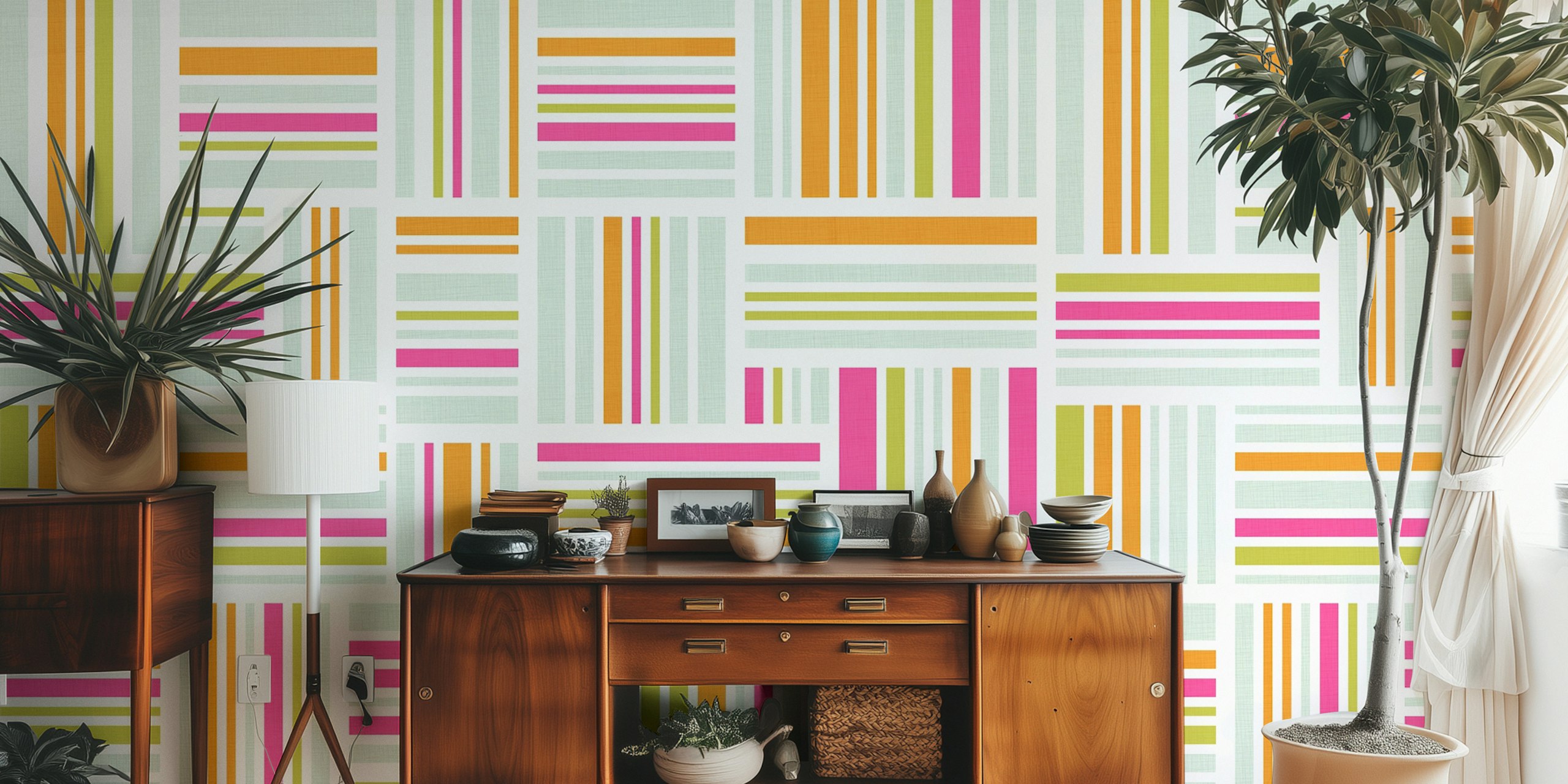 Multicolor Bar Symphony wallpaper in a room