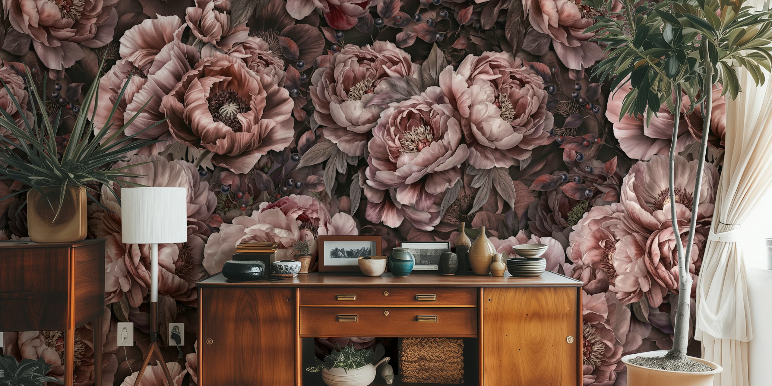 Lush Flower Reverie behangontwerp