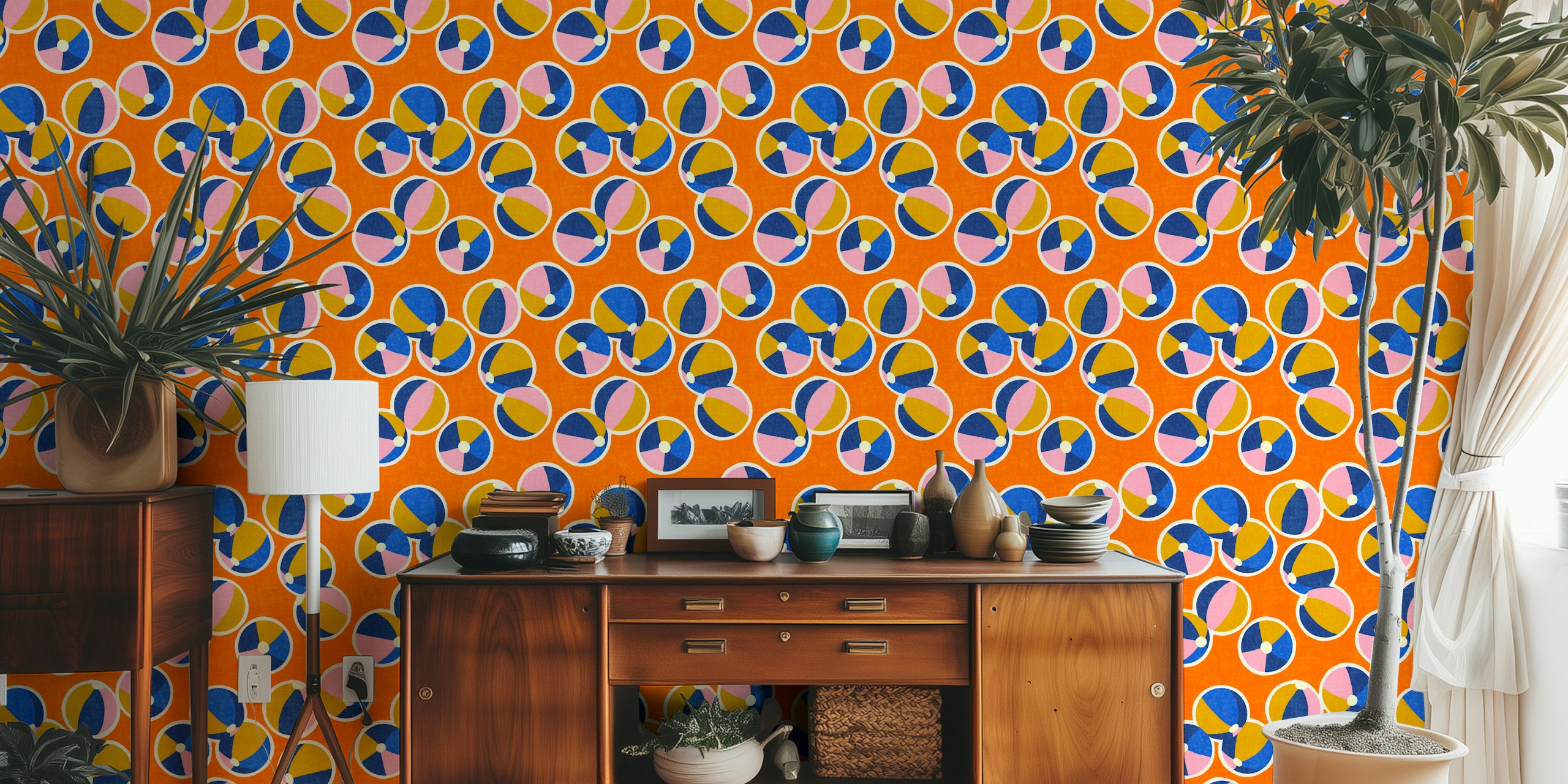 Marfa wallpaper design in a room setup