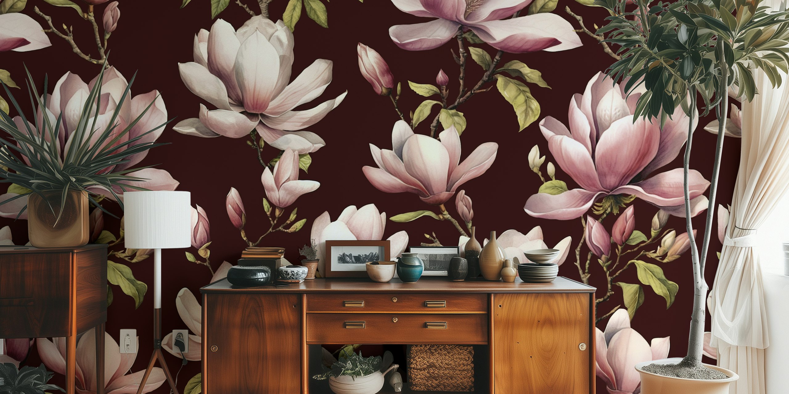 carta da parati Magnolia Spring Romance in una stanza