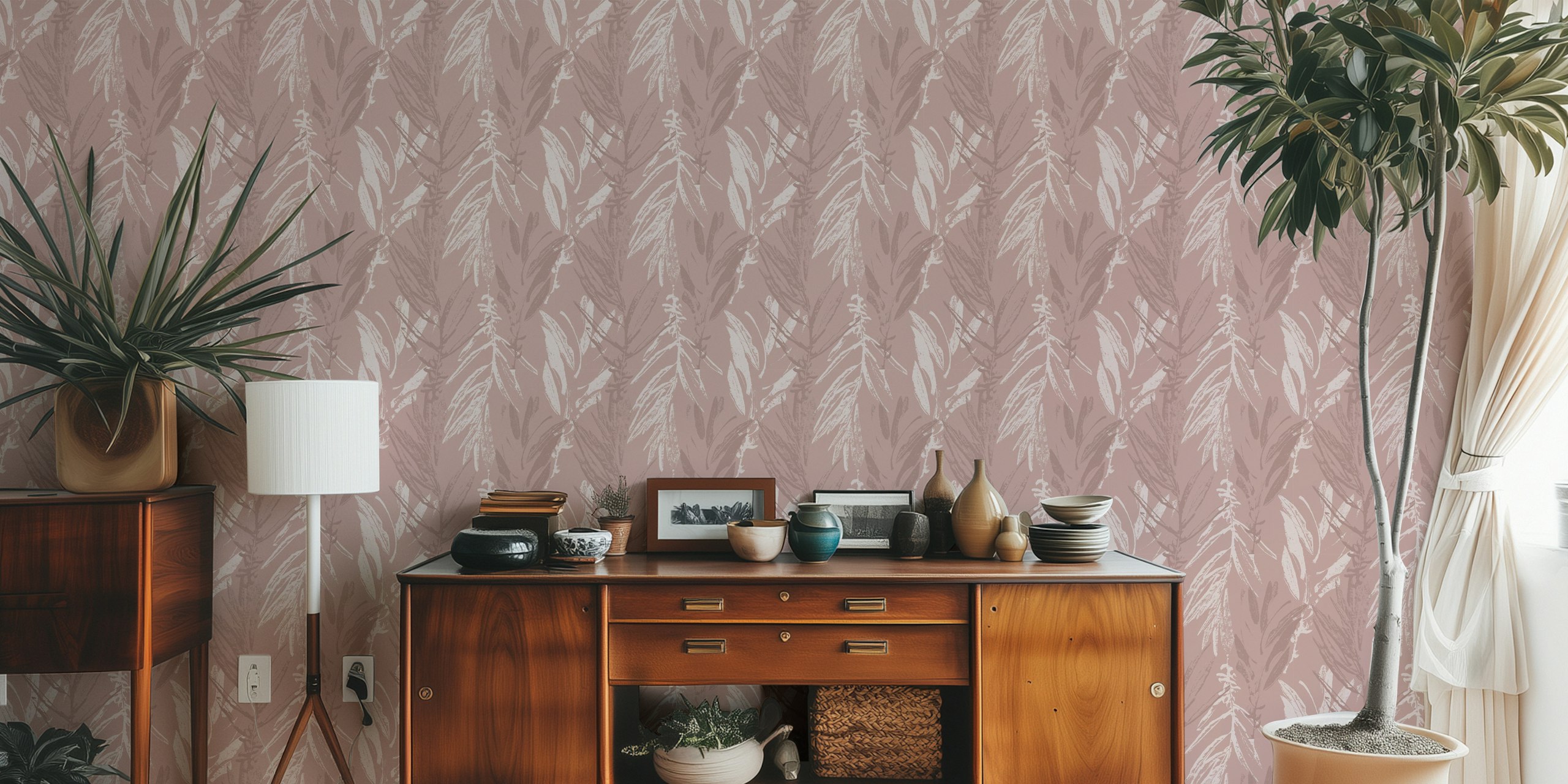 Summervibes Wallcovering in a room setting