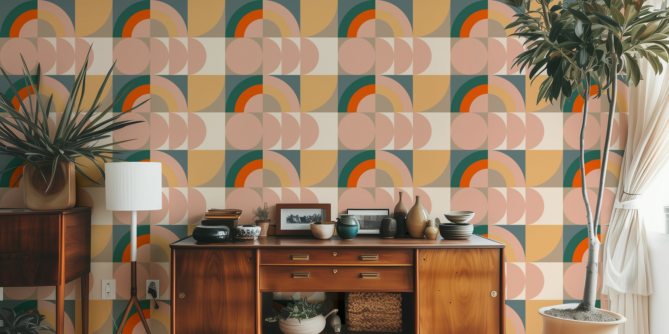 Contemporary 04 wallpaper in a room