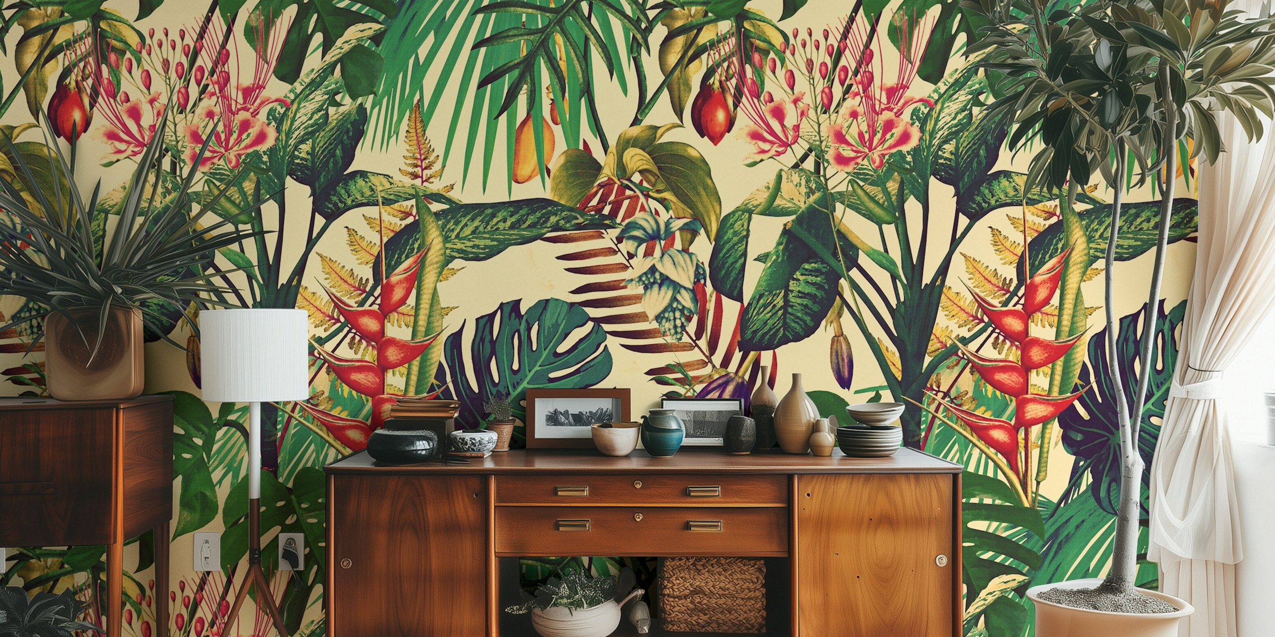 Tropical Botanica ταπετσαρία σε έναν χώρο