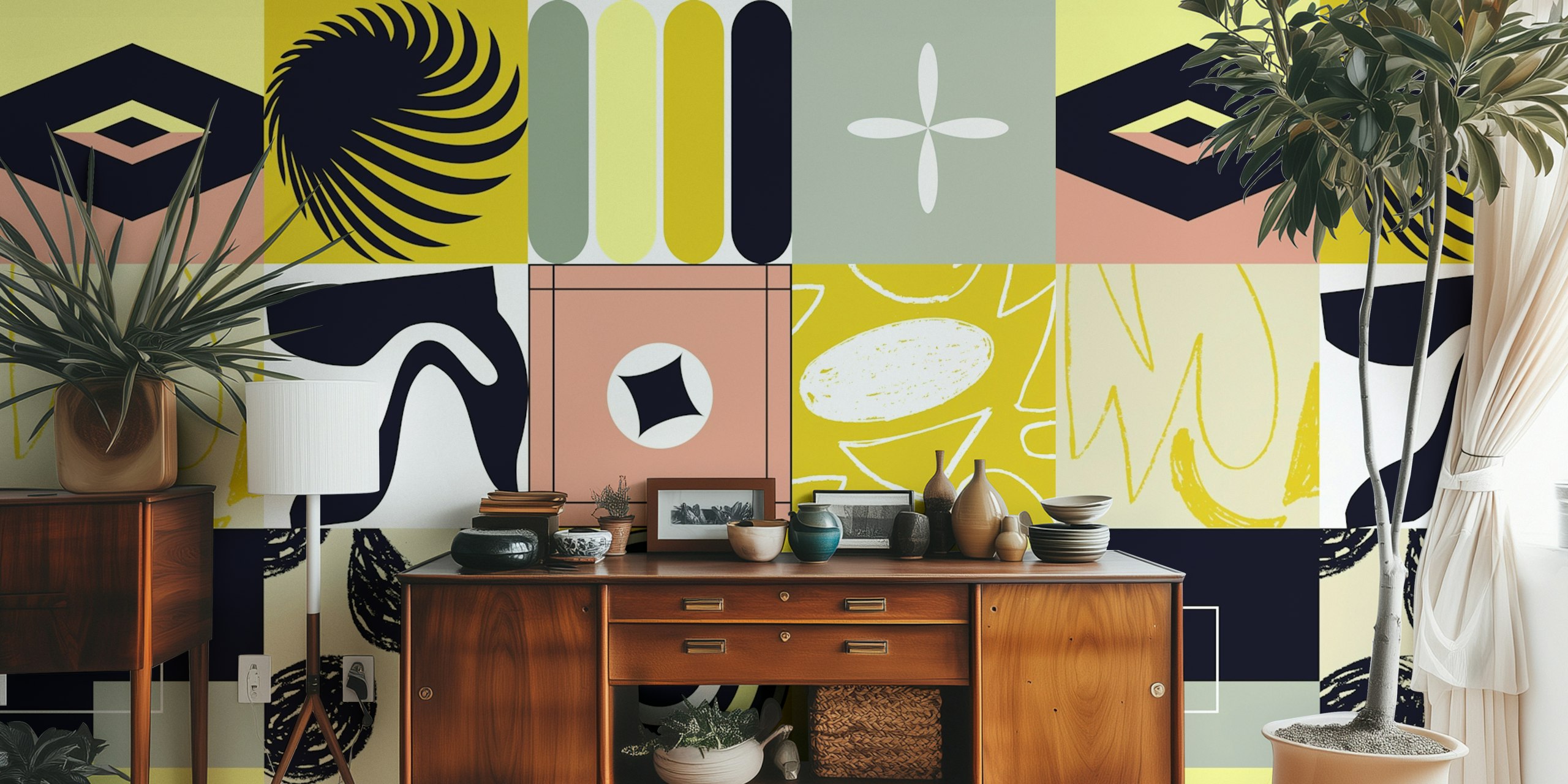 Mescolanza v2 tapetdesign i et rum