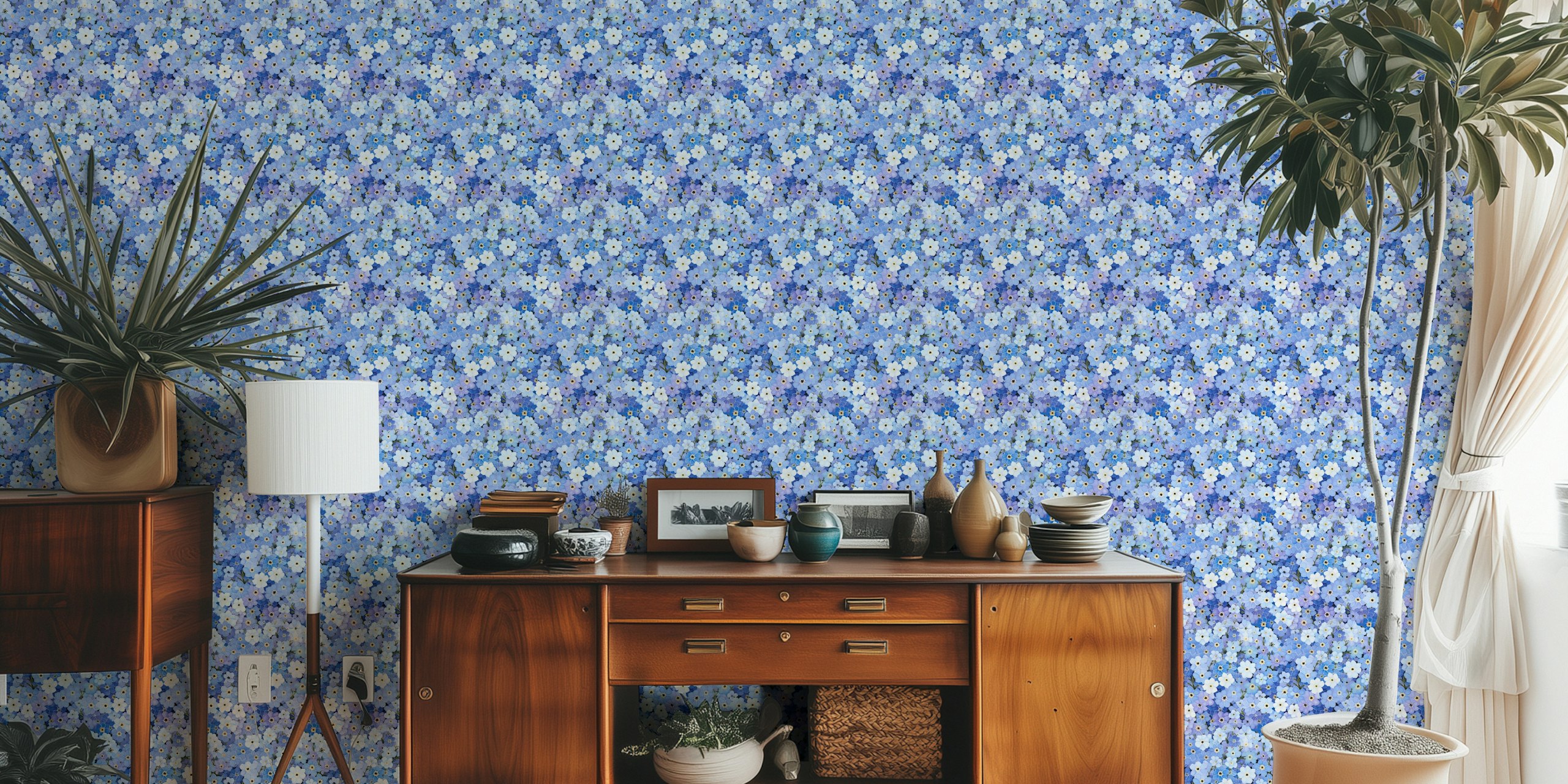 Babyblue Forgetmenot Floral σε ένα δωμάτιο