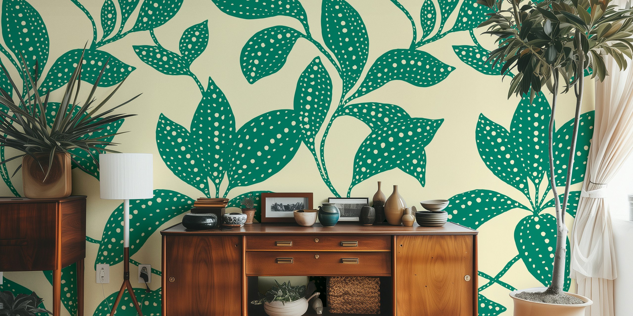 Tapeta Spotted Canopy Green v místnosti
