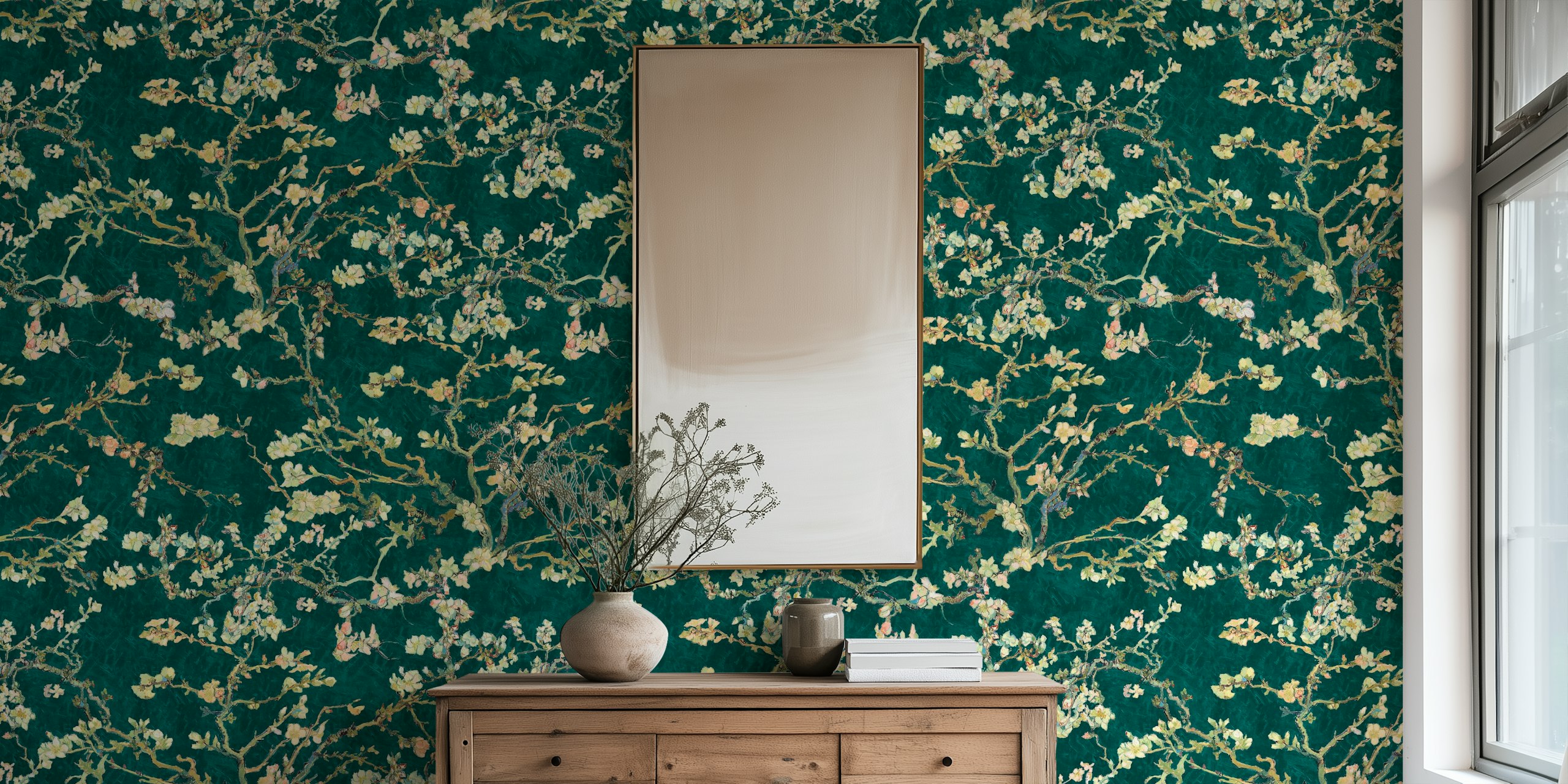 Vincent Van Gogh Almond Blossom wallpaper in a room