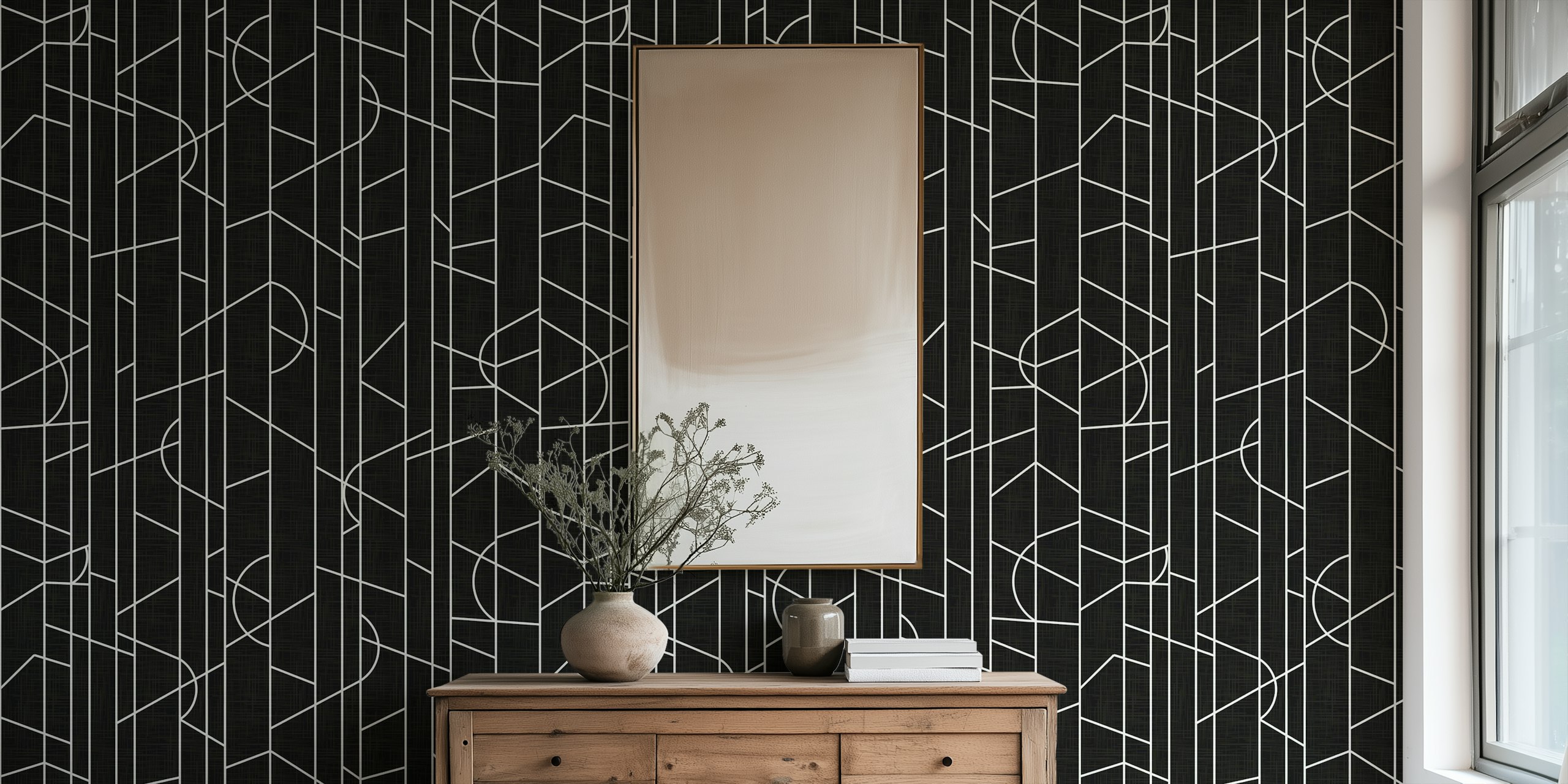 Elegant Lines Decor -tapetti huoneessa