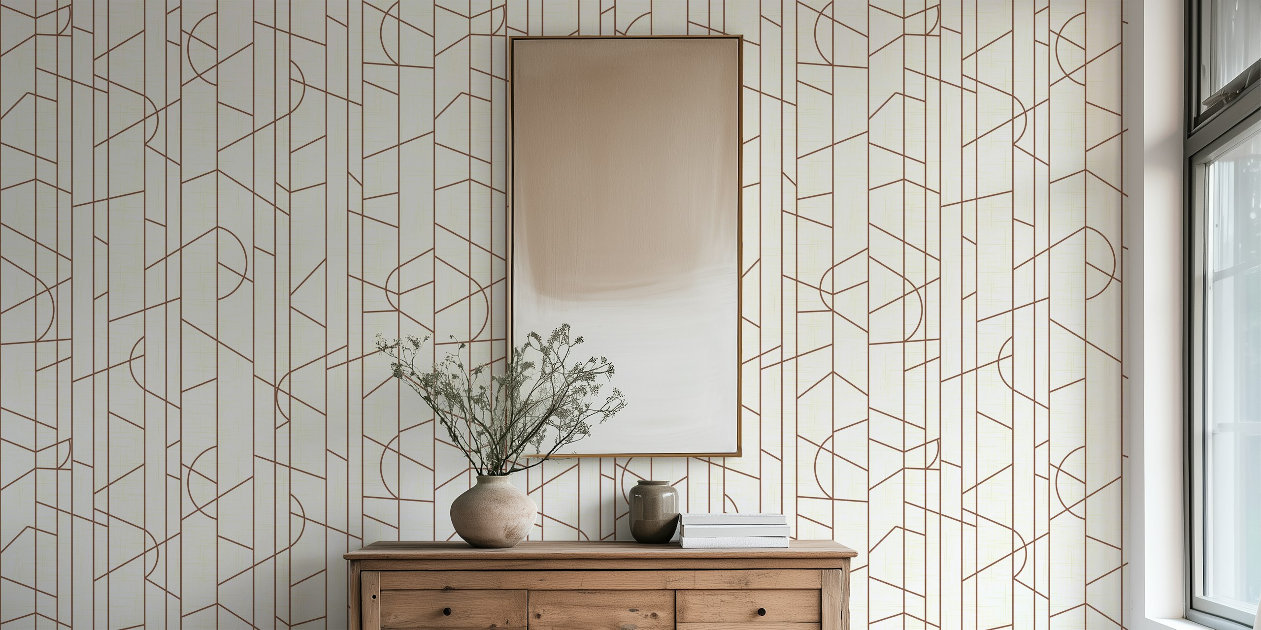 Elegant Lines Decor wallpaper in a room setting