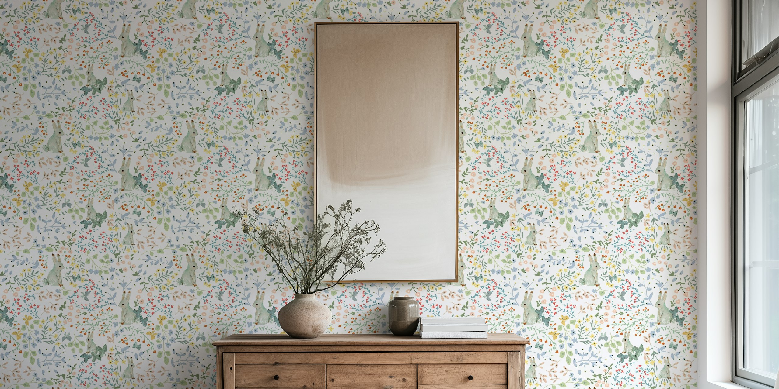 Tapeta Springtime Bunny u sobi