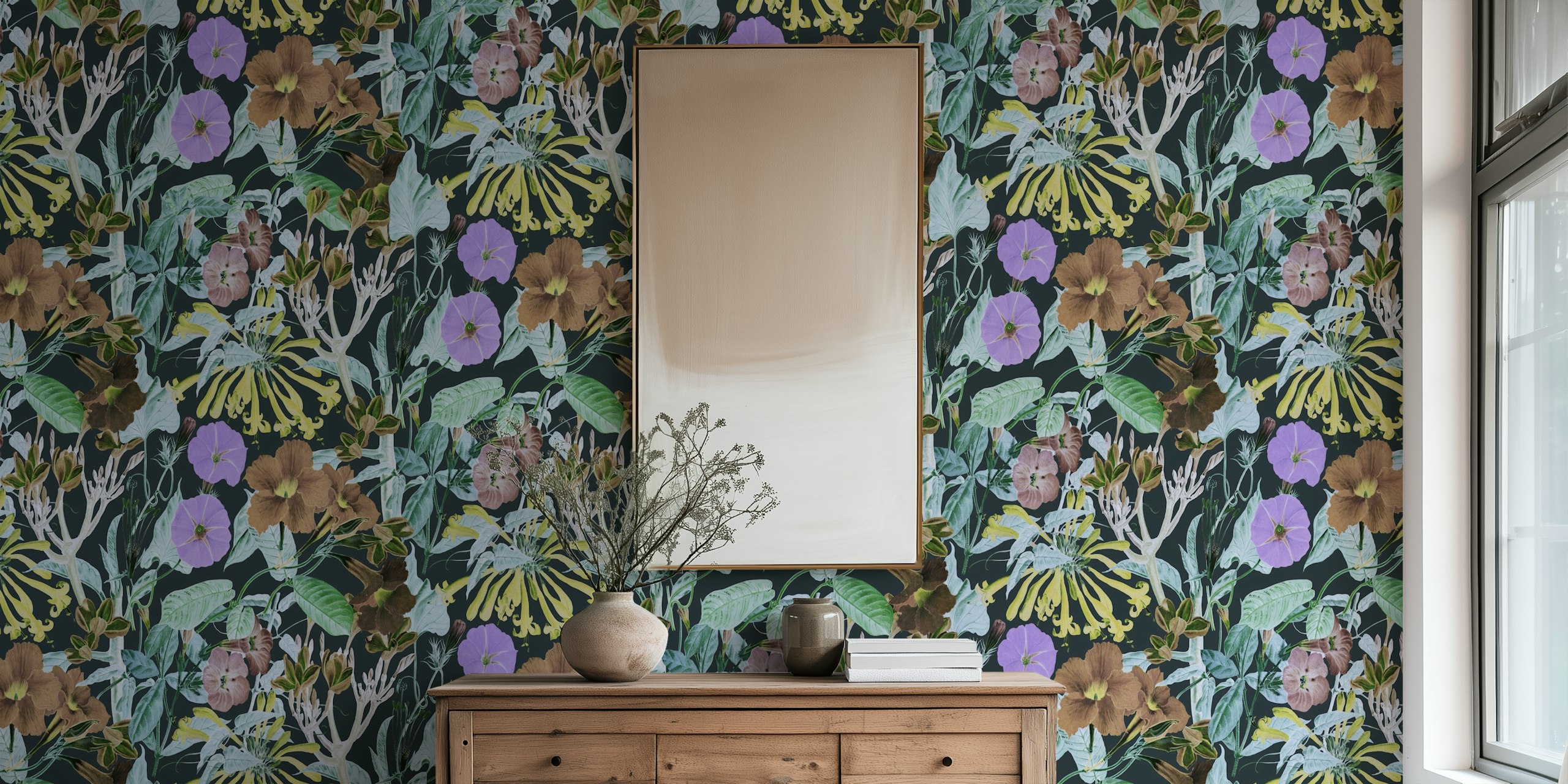 Papier peint Floral Forest Delights dans une pièce