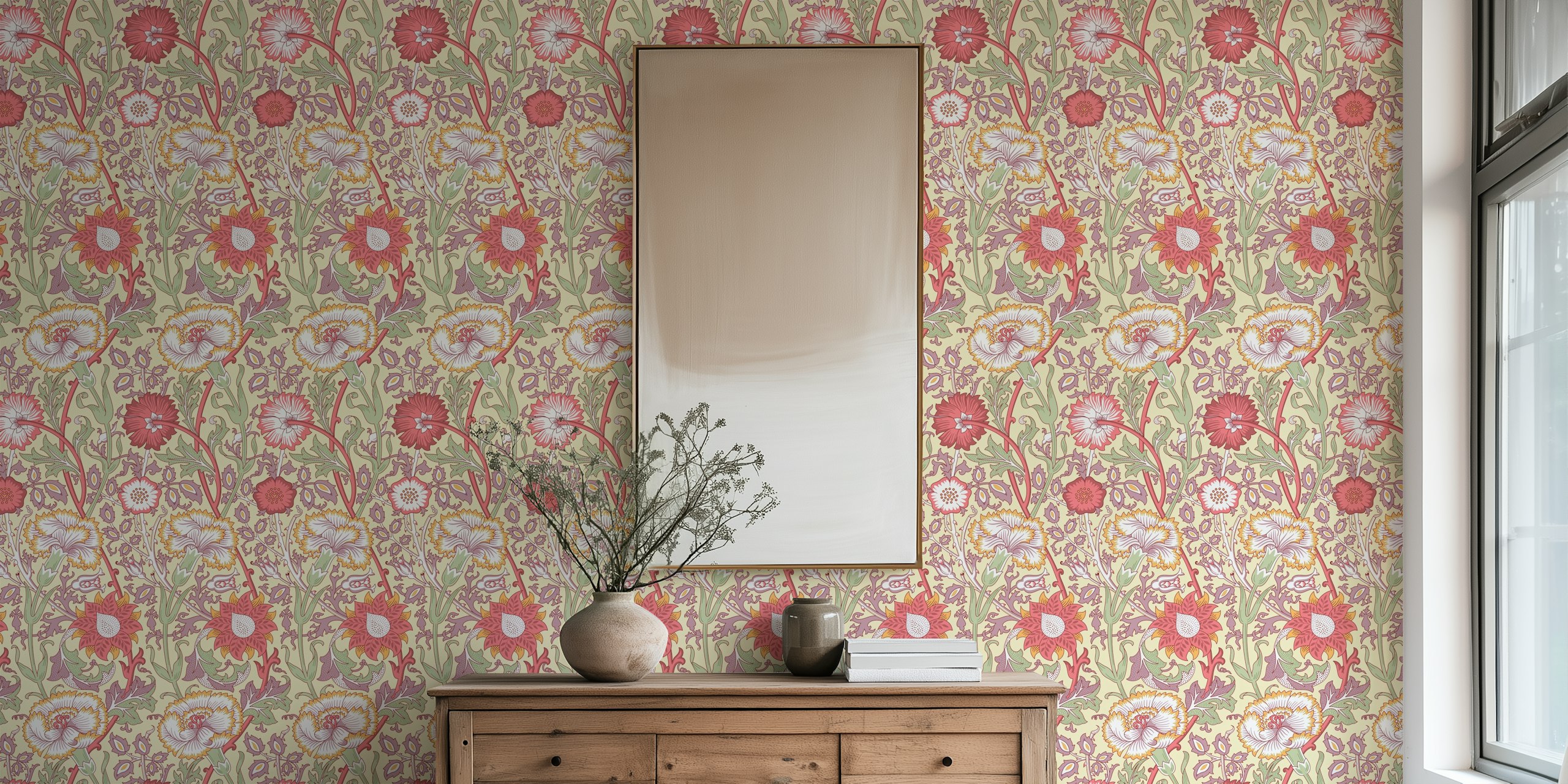 William Morris wallpaper in a room