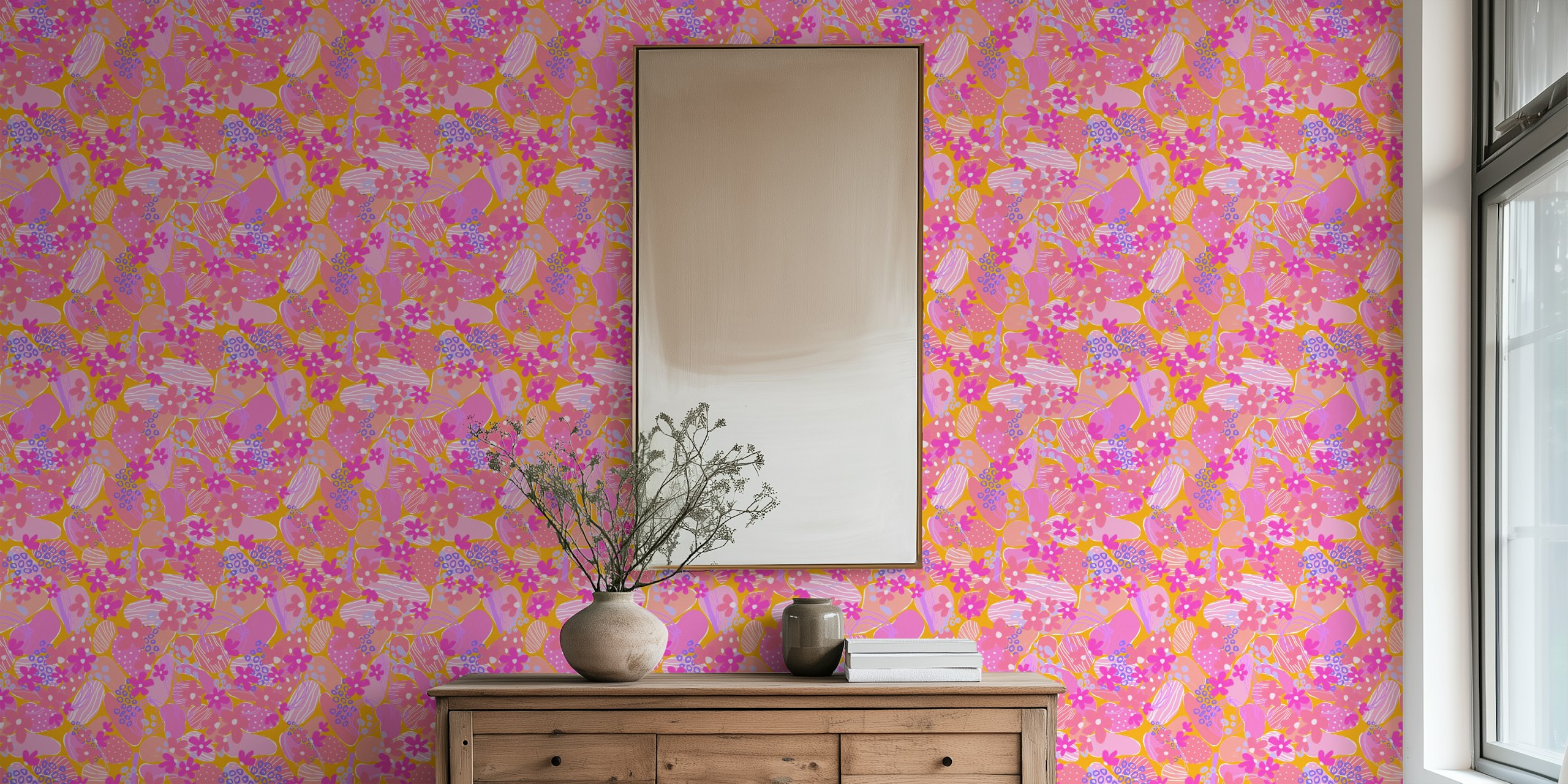 Vibrant Floral Dreams dans une pièce