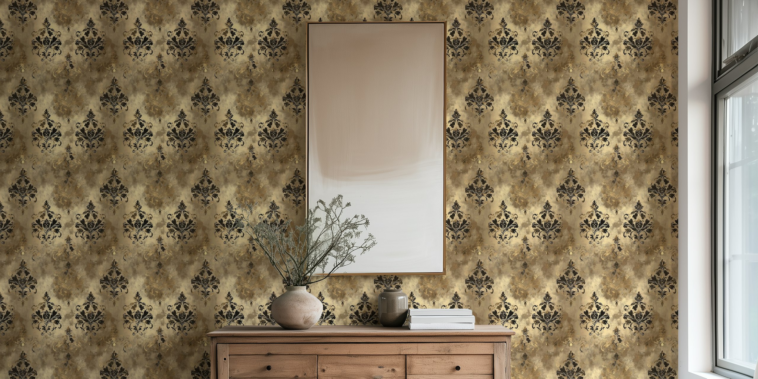 Vintage Gold Elegance wallpaper design