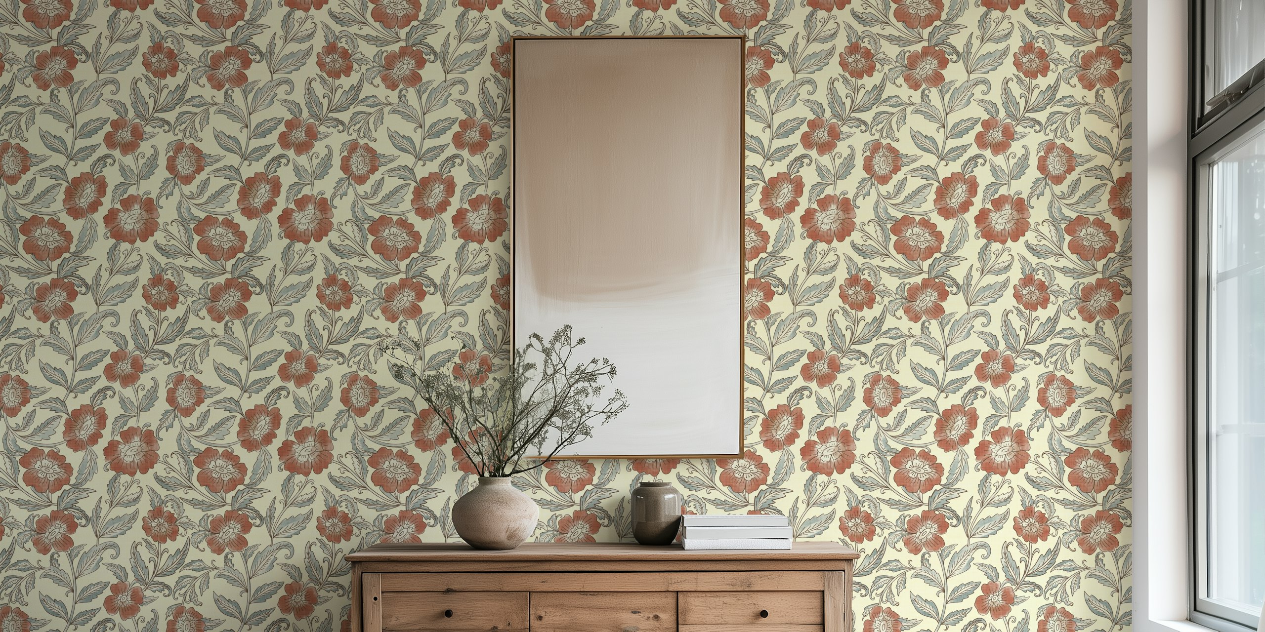 Papier peint Romantic Garden Charm dans une pièce