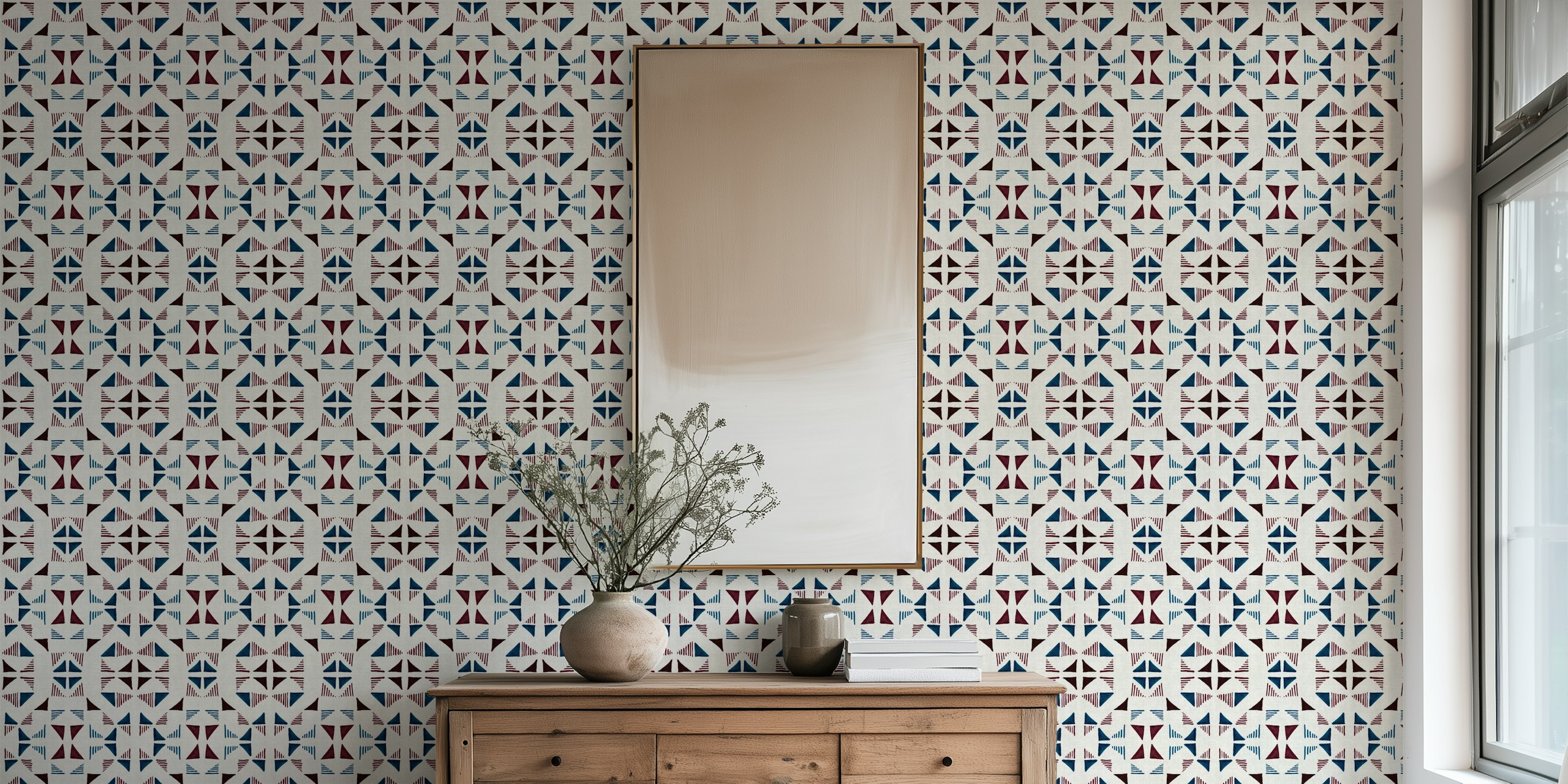 Triangles Composition Winter wallpaper in a room