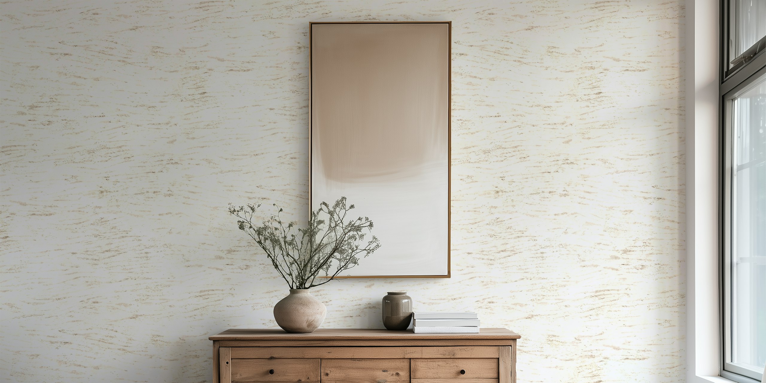 Abstract stone texture neutral cream papier peint dans une pièce