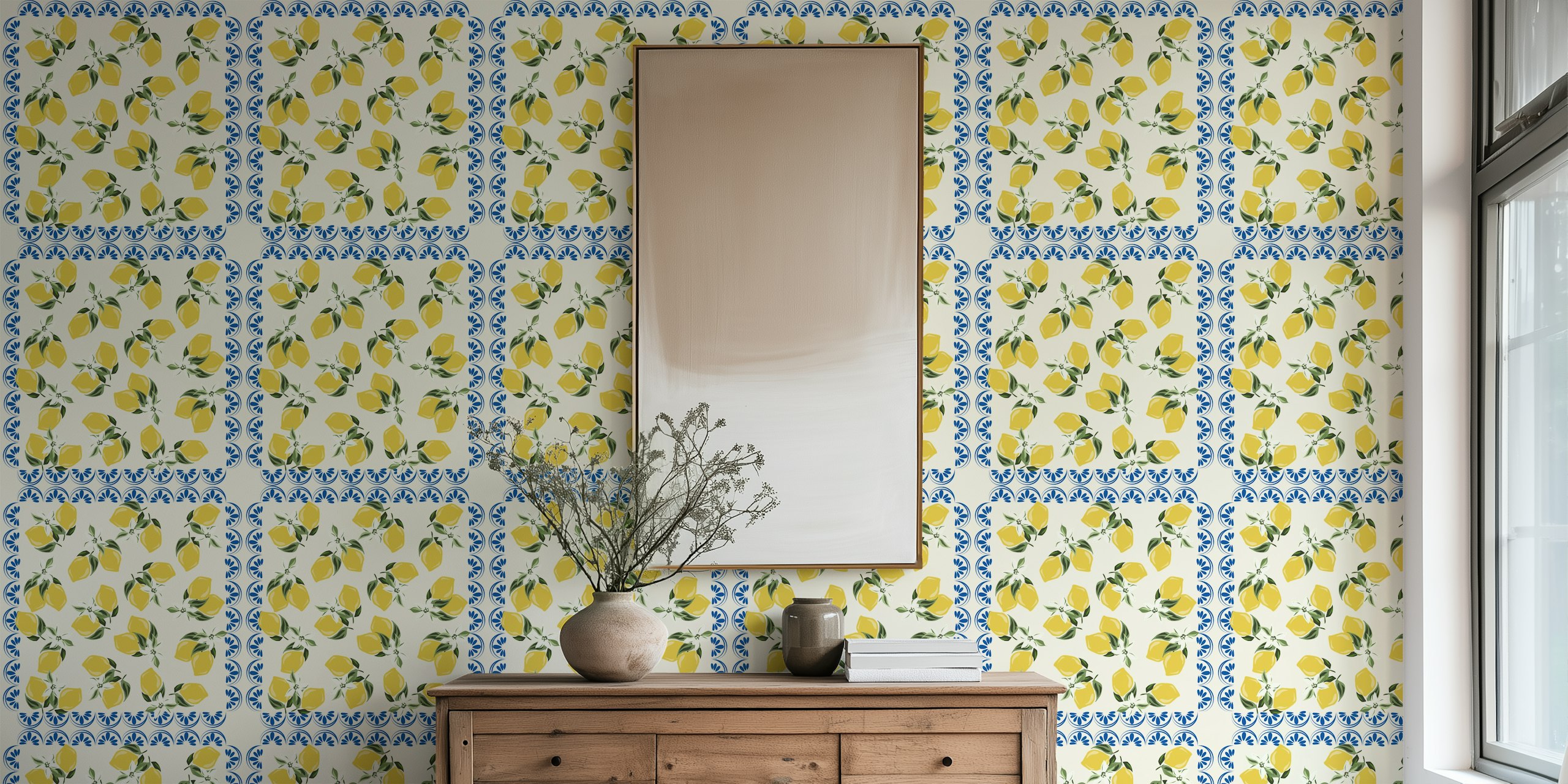 Citrus summer lemons wallpaper design