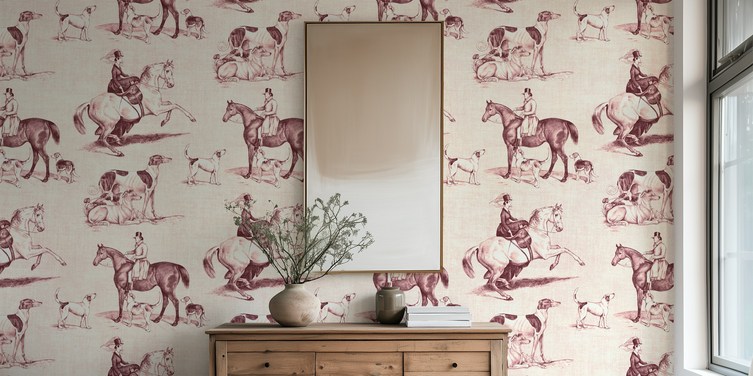 The Hunt - Equestrian Toile w aranżacji pokoju