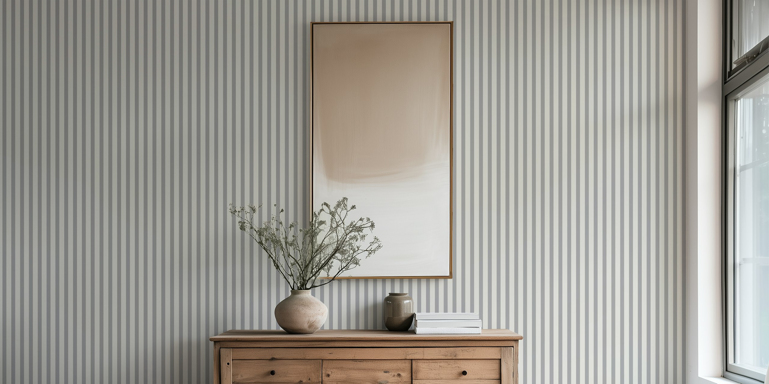 Thin grey stripes on a white background wallpaper