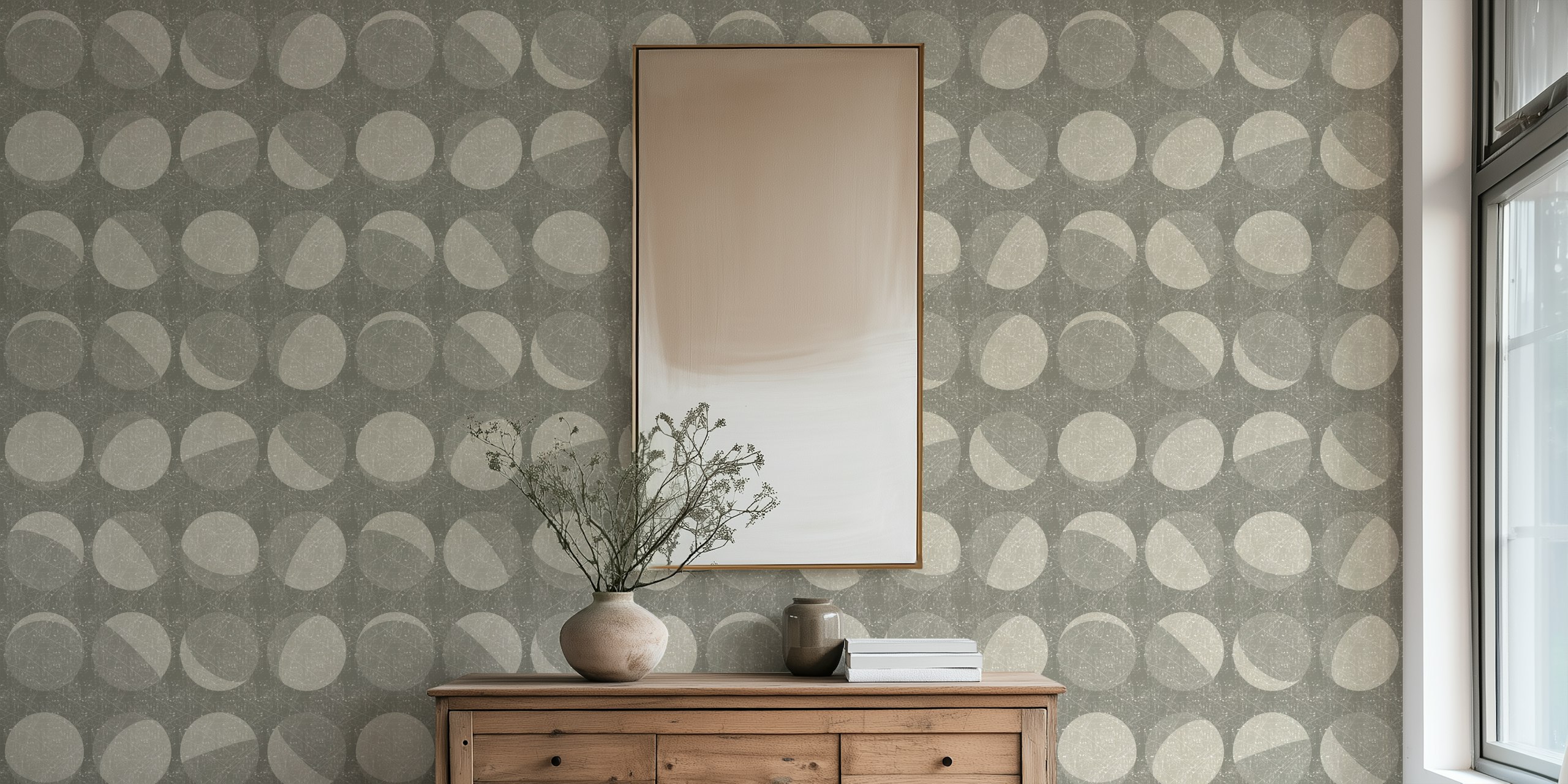 Minimalist Moon Phases 04 tapet i ett rum