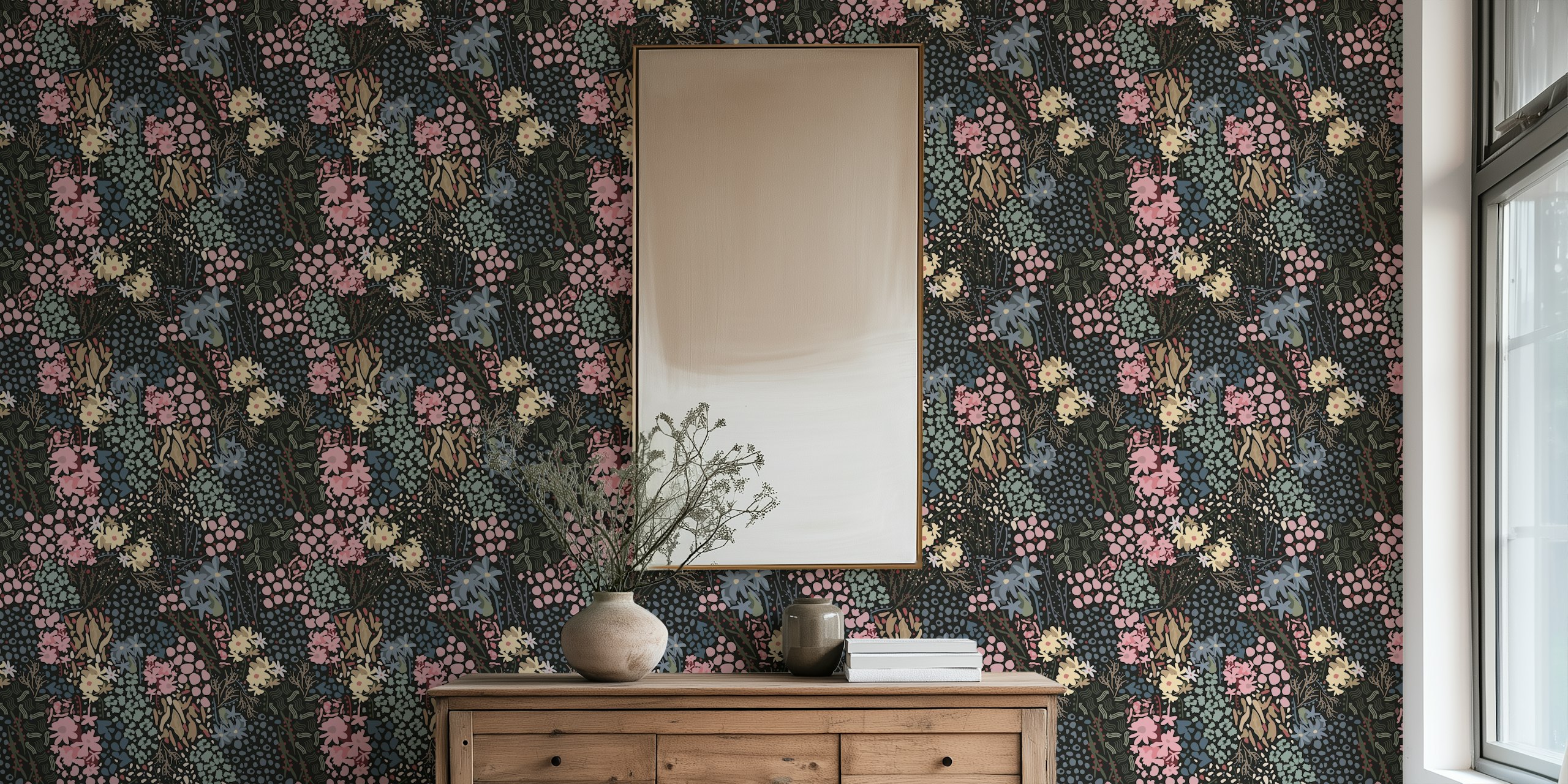 Abstract modern floral wallpaper u sobi