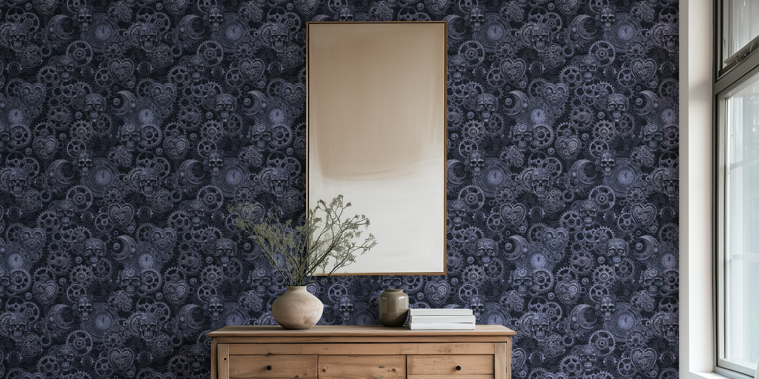 Design gotico blu steampunk