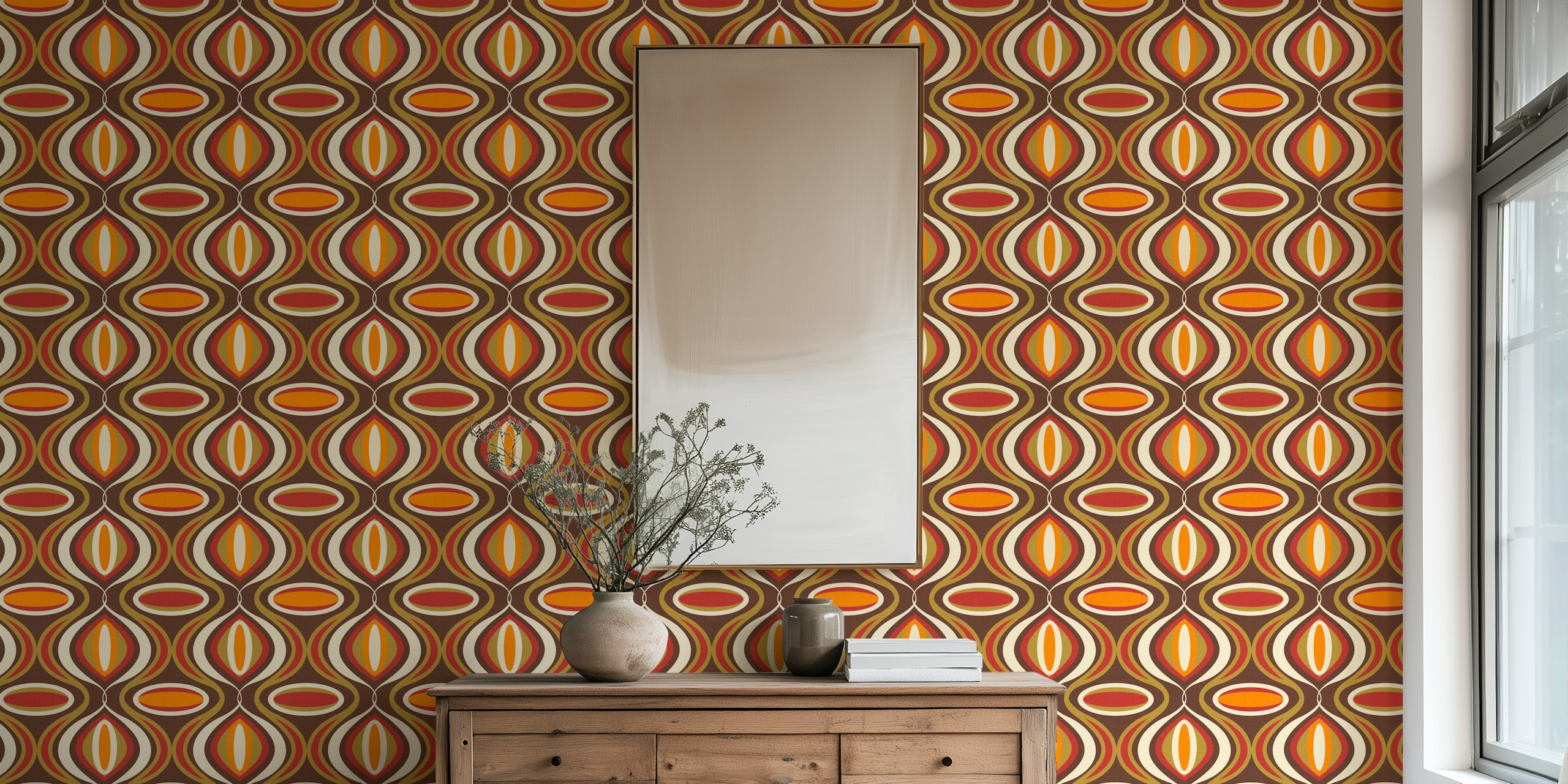 1970s Brown Background wallpaper pattern