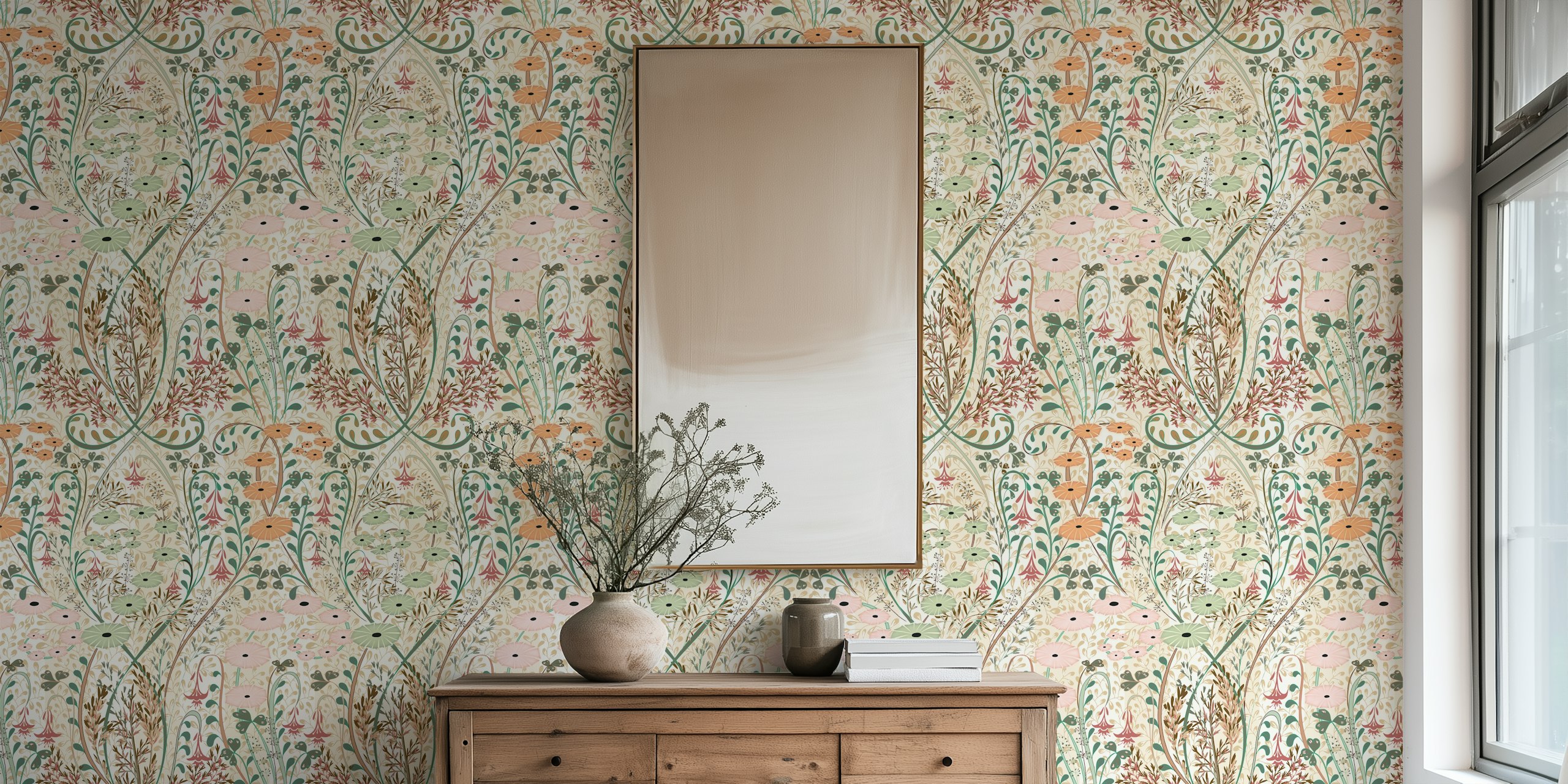 Blommig design i earthy hues