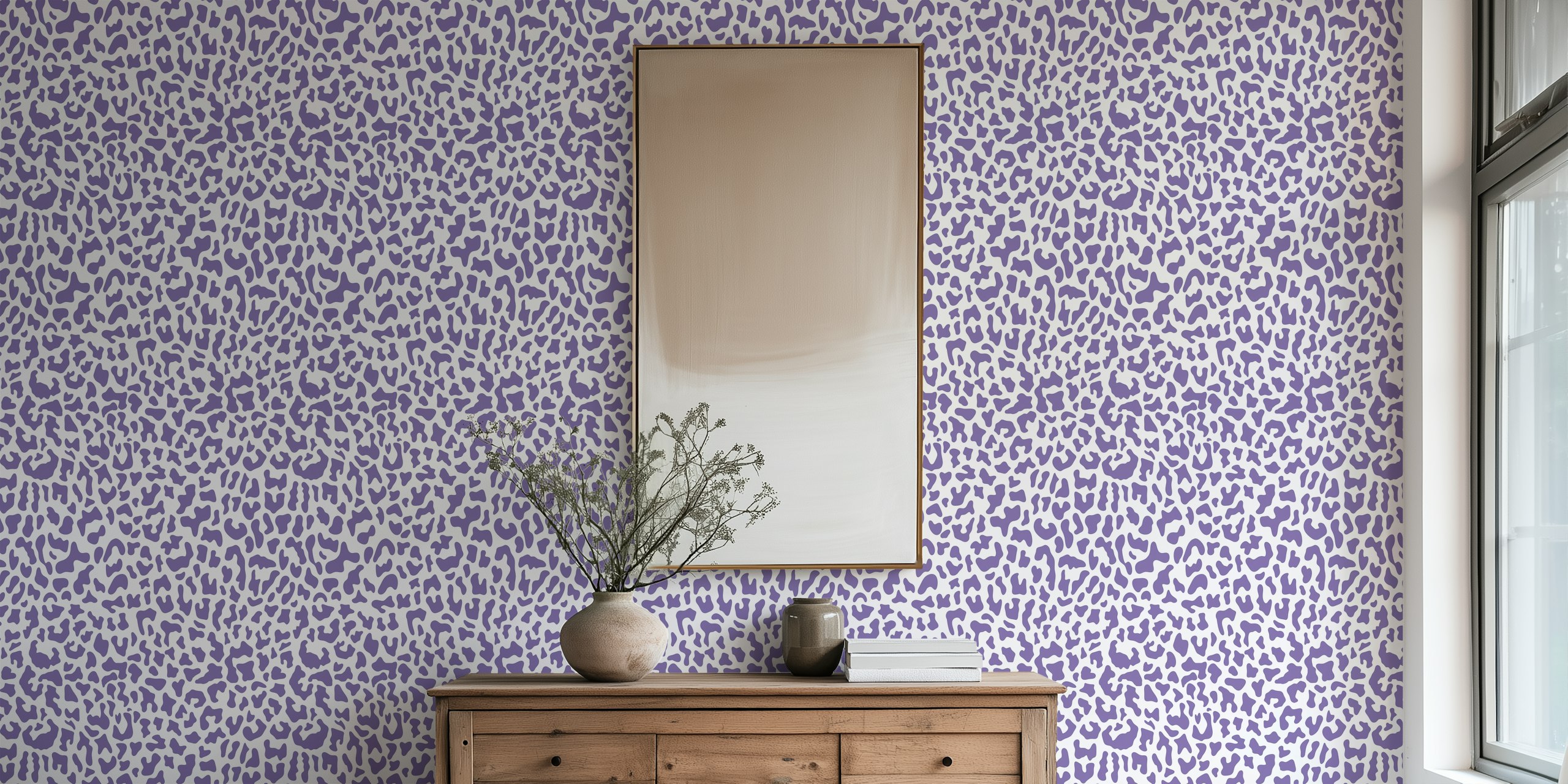 Animal print wallpaper in a stylish room